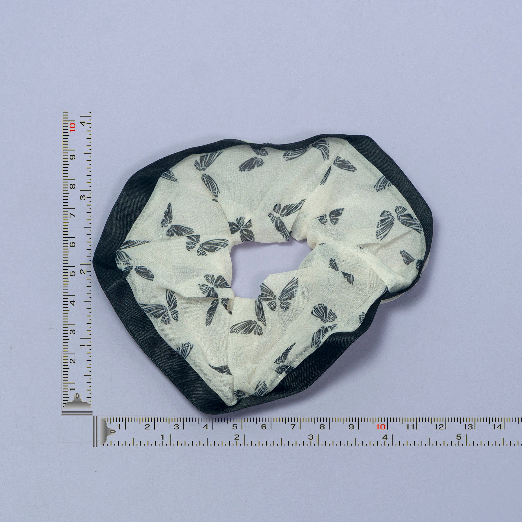 Printed Sheer Edge Hair Scrunchie – UBK3106