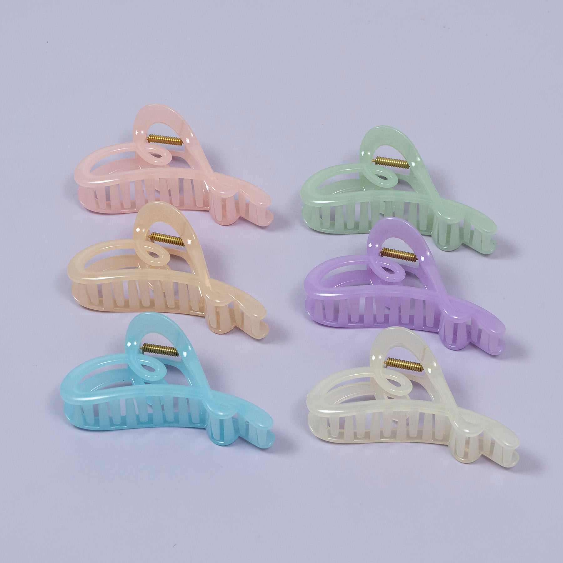 Glossy Loop Design Resin Hair Claw Clip – UBK3551