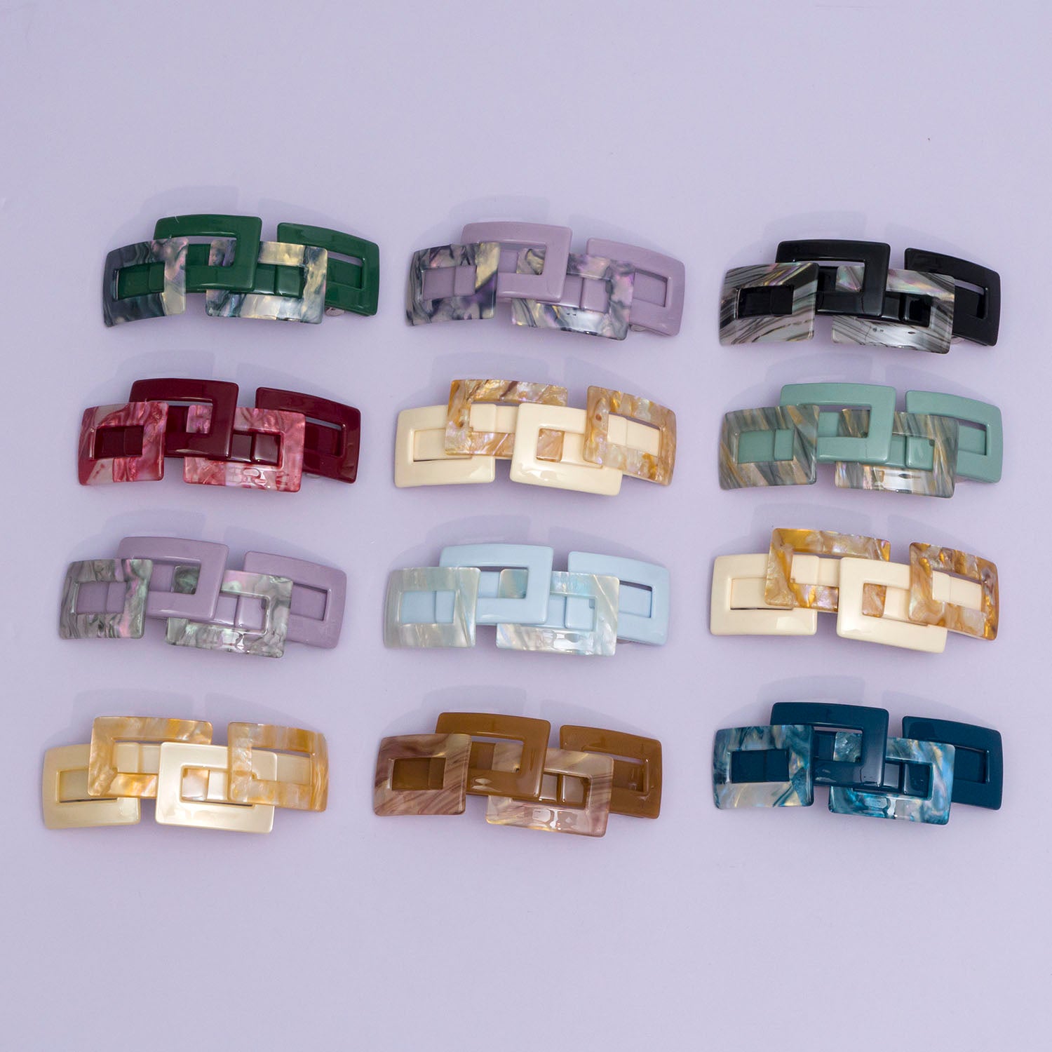 Marble Finish barrettes - UBK2875