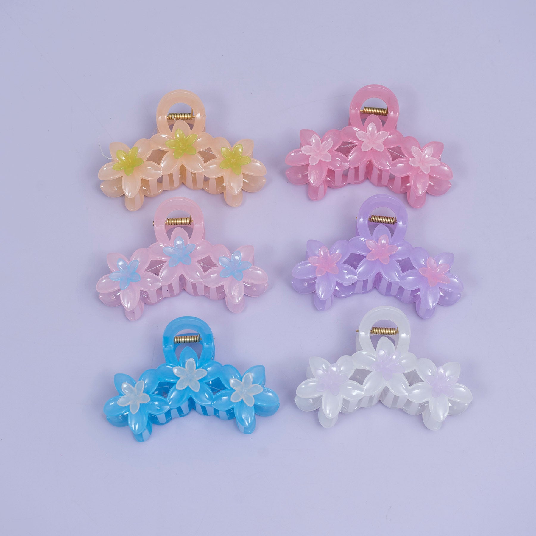 Glossy Floral Hair Claw – UBK3775