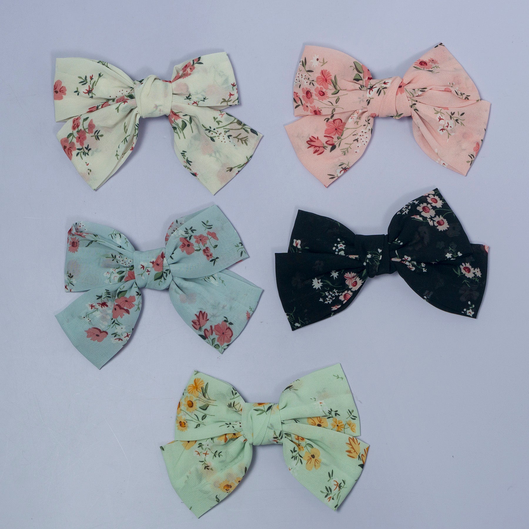 Floral Print Fabric Bow Hair Clip – UBK3111