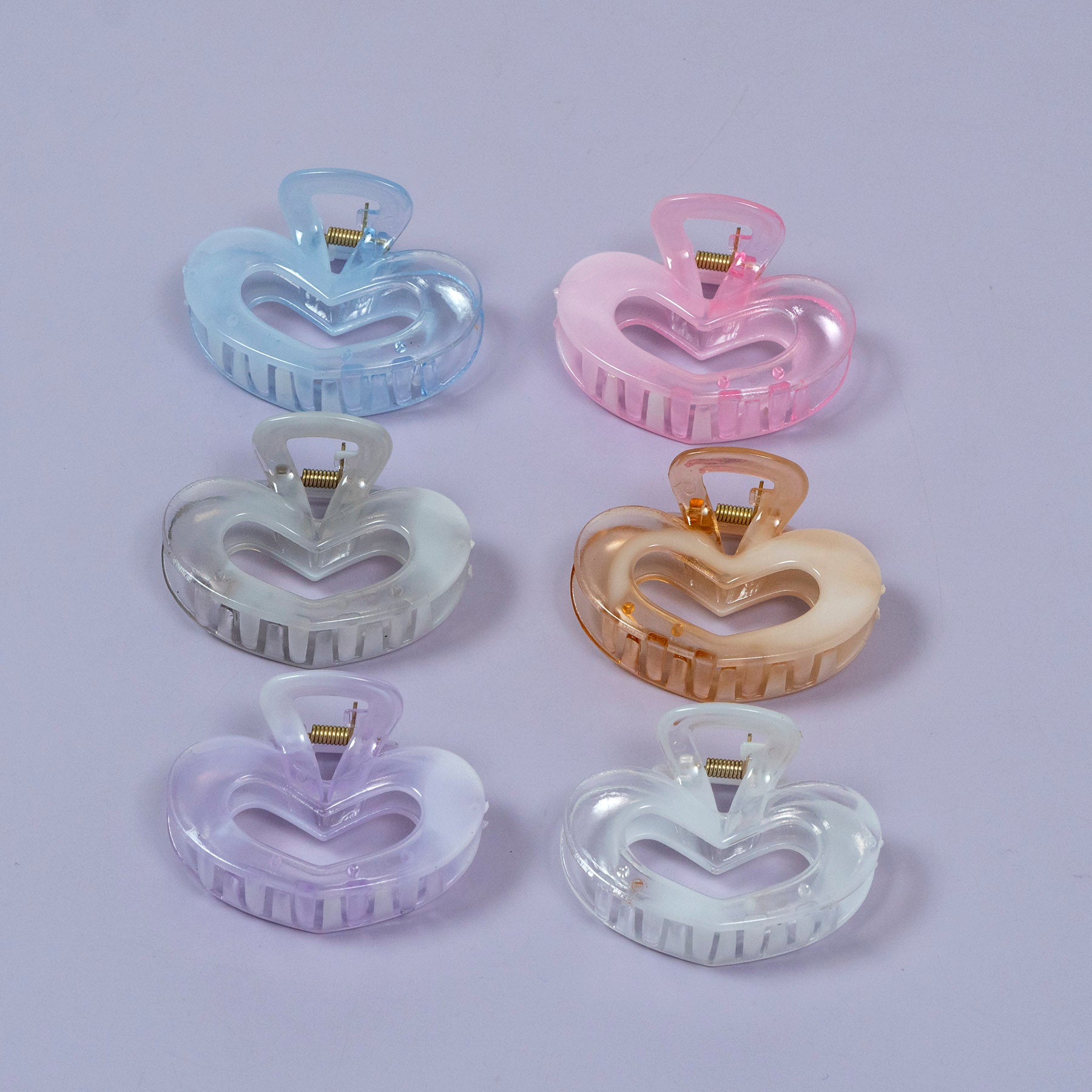 Heart Cutout Glossy Hair Claw Clip – UBK3555
