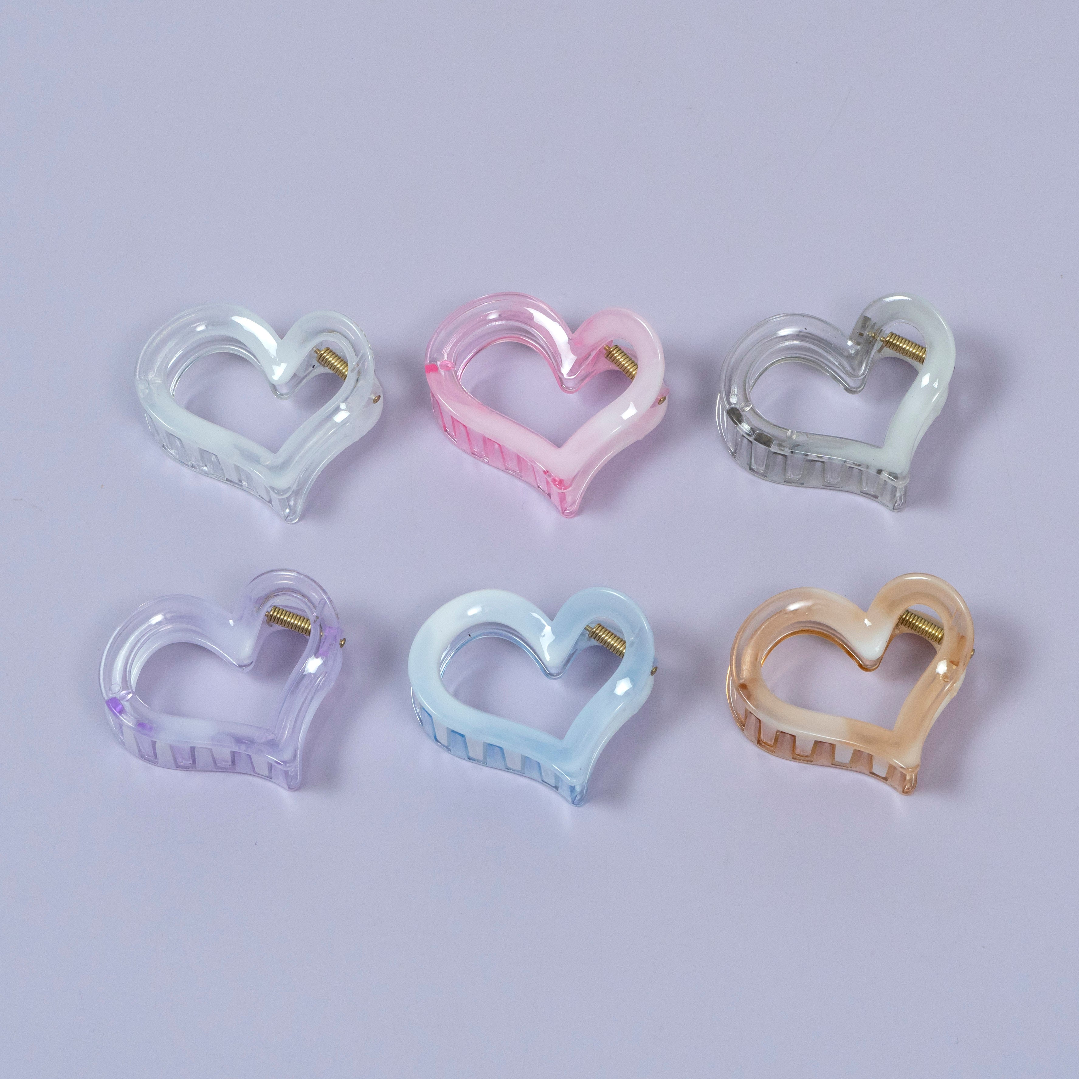 Heart Frame Acrylic Hair Claw Clip – UBK3556