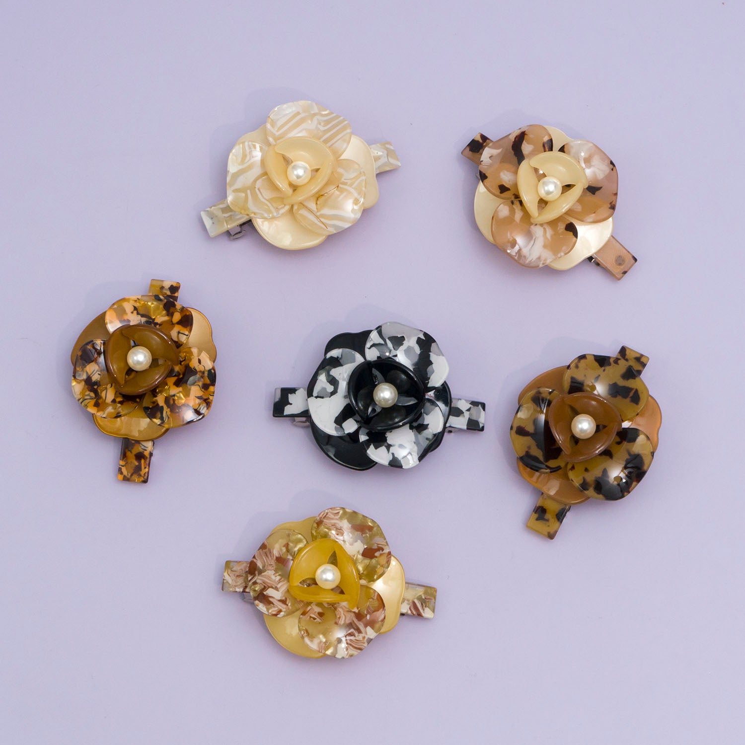 Marble Finish barrettes - UBK2880