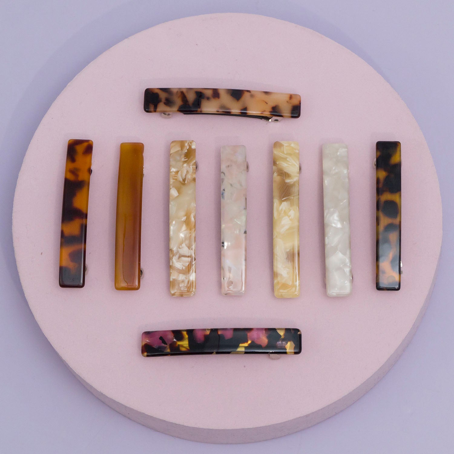 Marble Finish barrettes - UBK2881