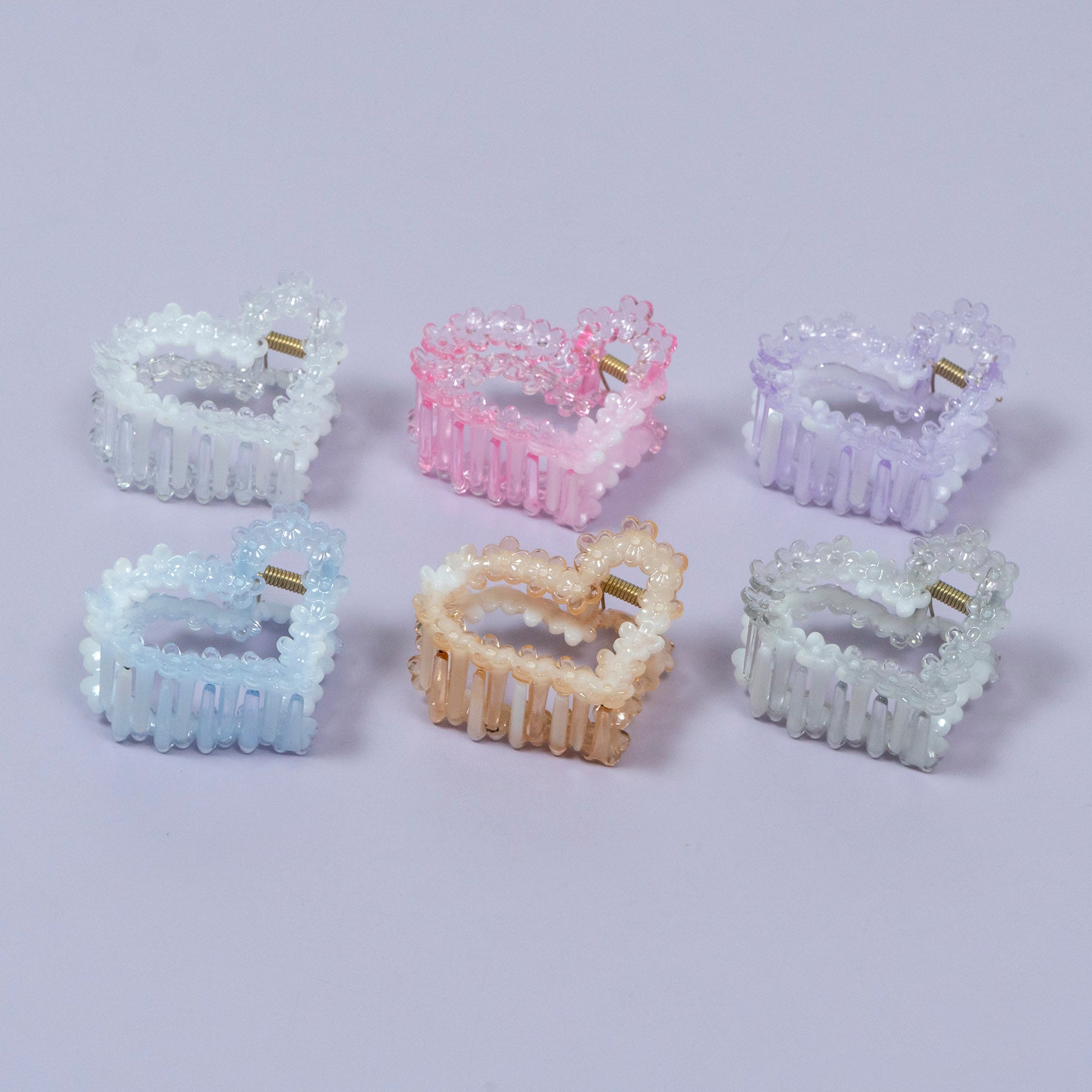 Beaded Heart Shape Hair Claw Clip – UBK3557