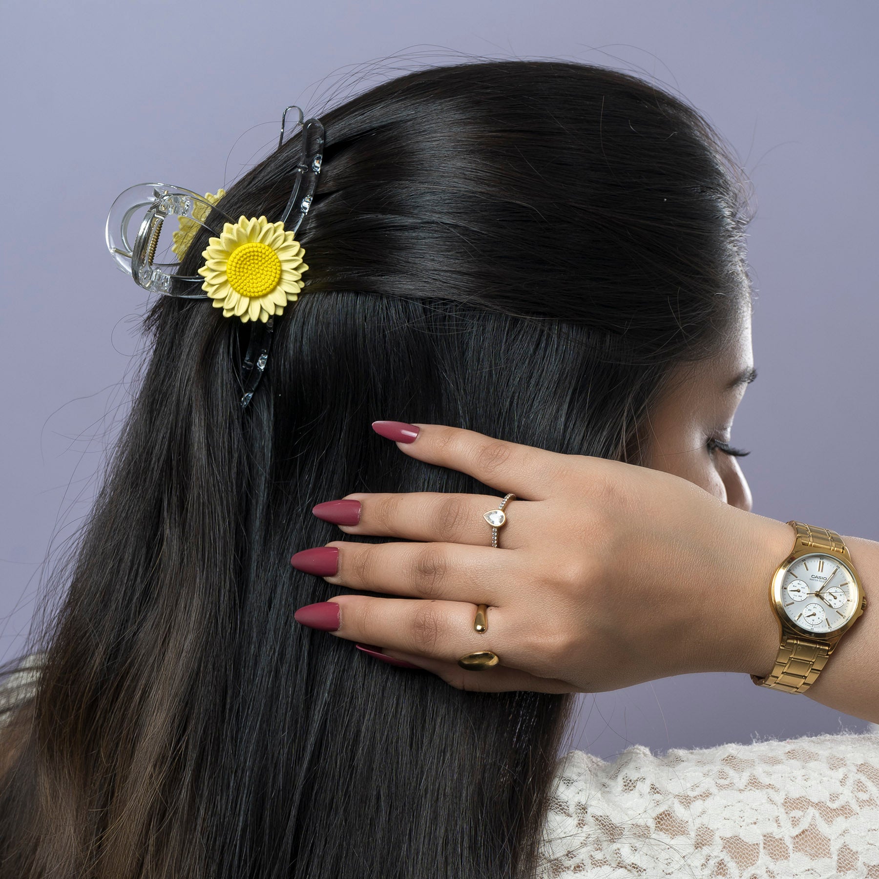 Transparent Daisy Hair Claw – UBK3780
