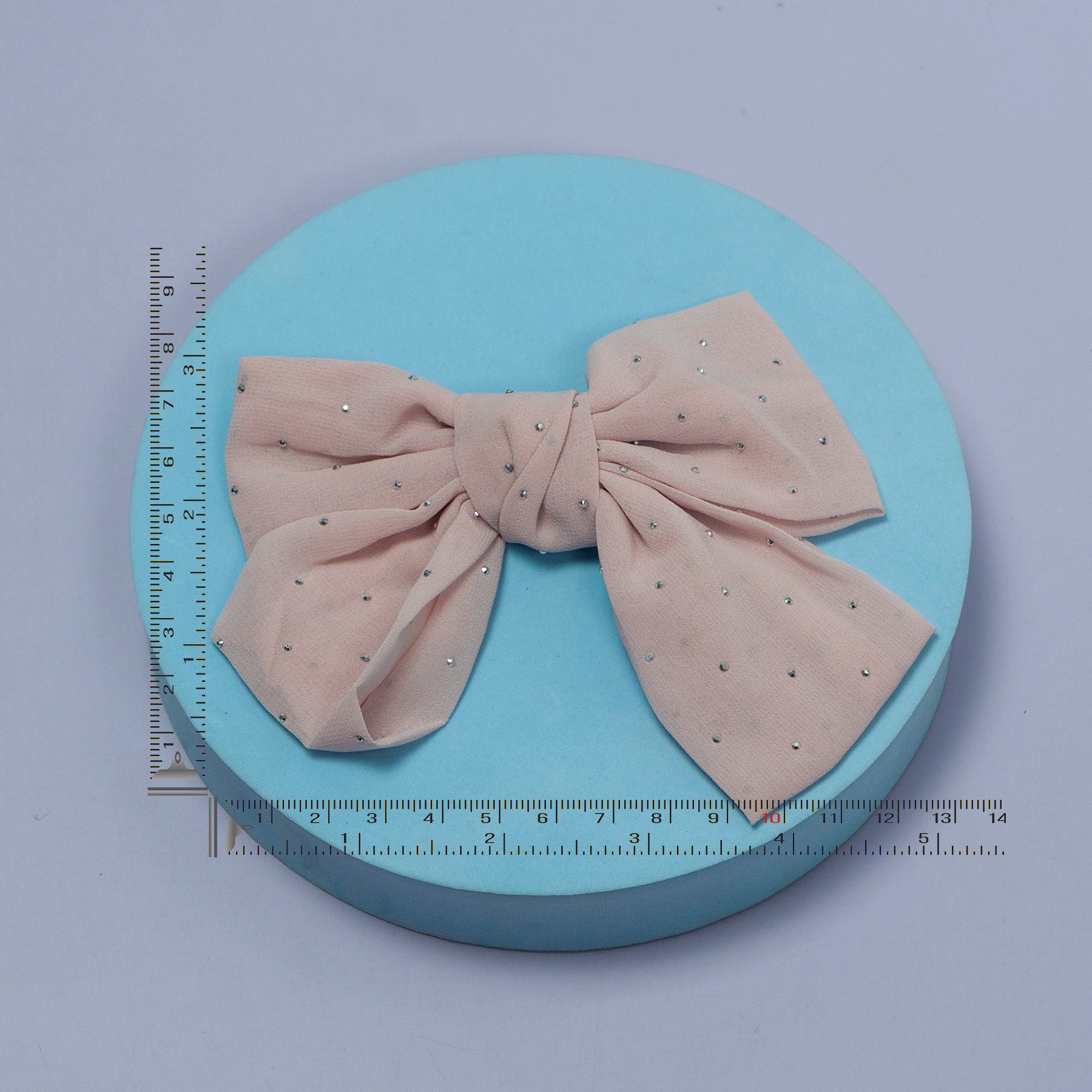 Studded Fabric Bow Hair Clip – UBK3113