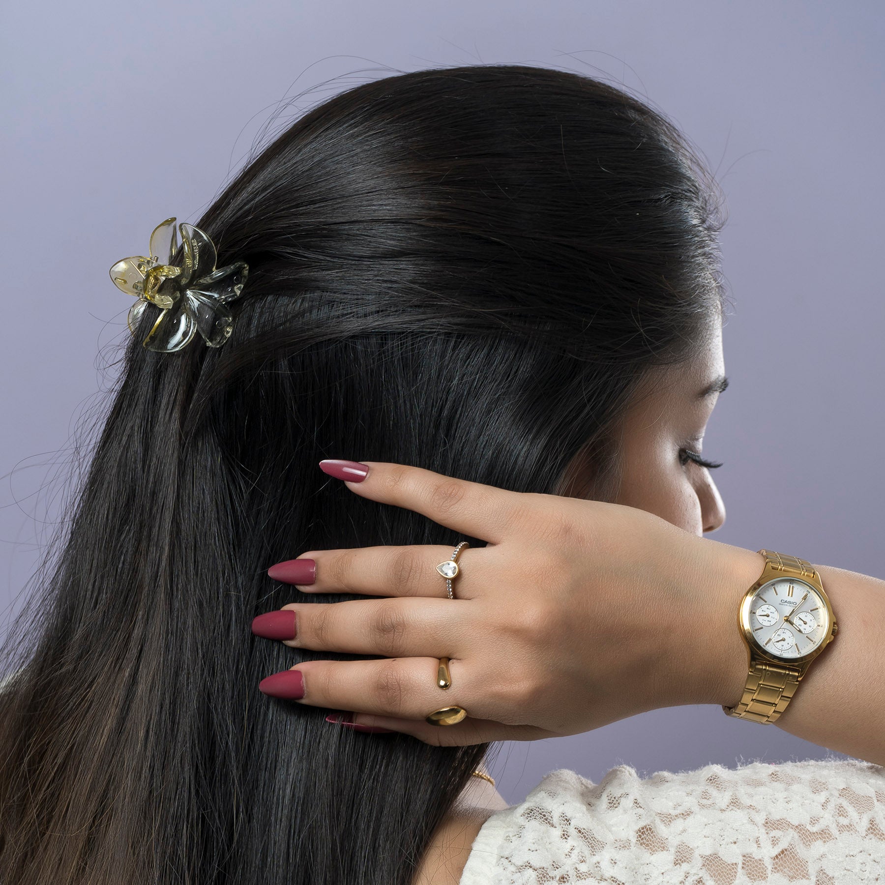 Glossy Mini Flower Hair Claw (Set of 2) – UBK3781