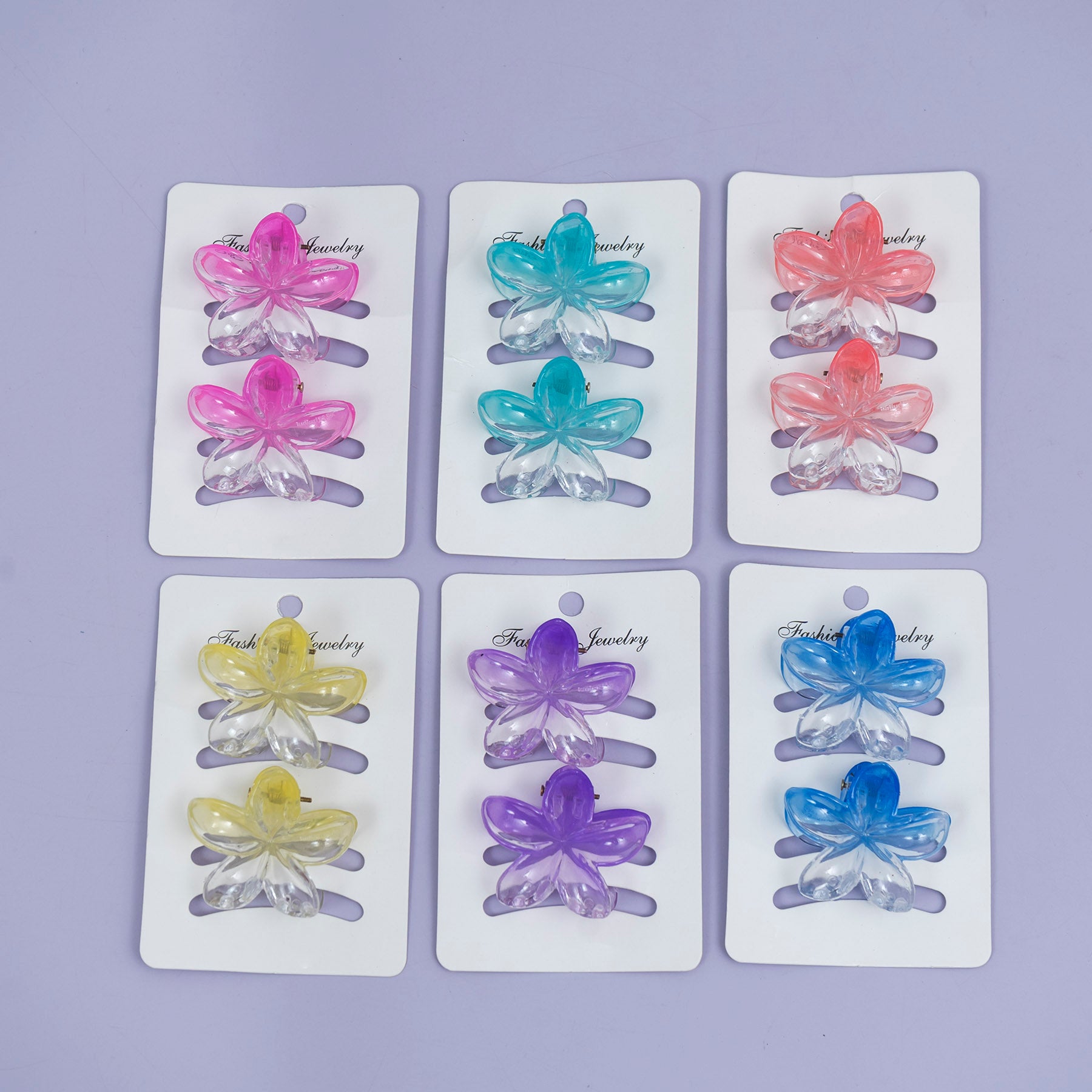 Transparent Flower Hair Claw (Set of 2) – UBK3783