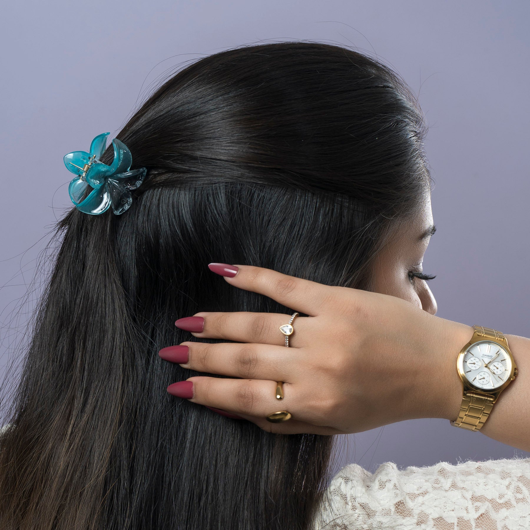 Transparent Flower Hair Claw (Set of 2) – UBK3783