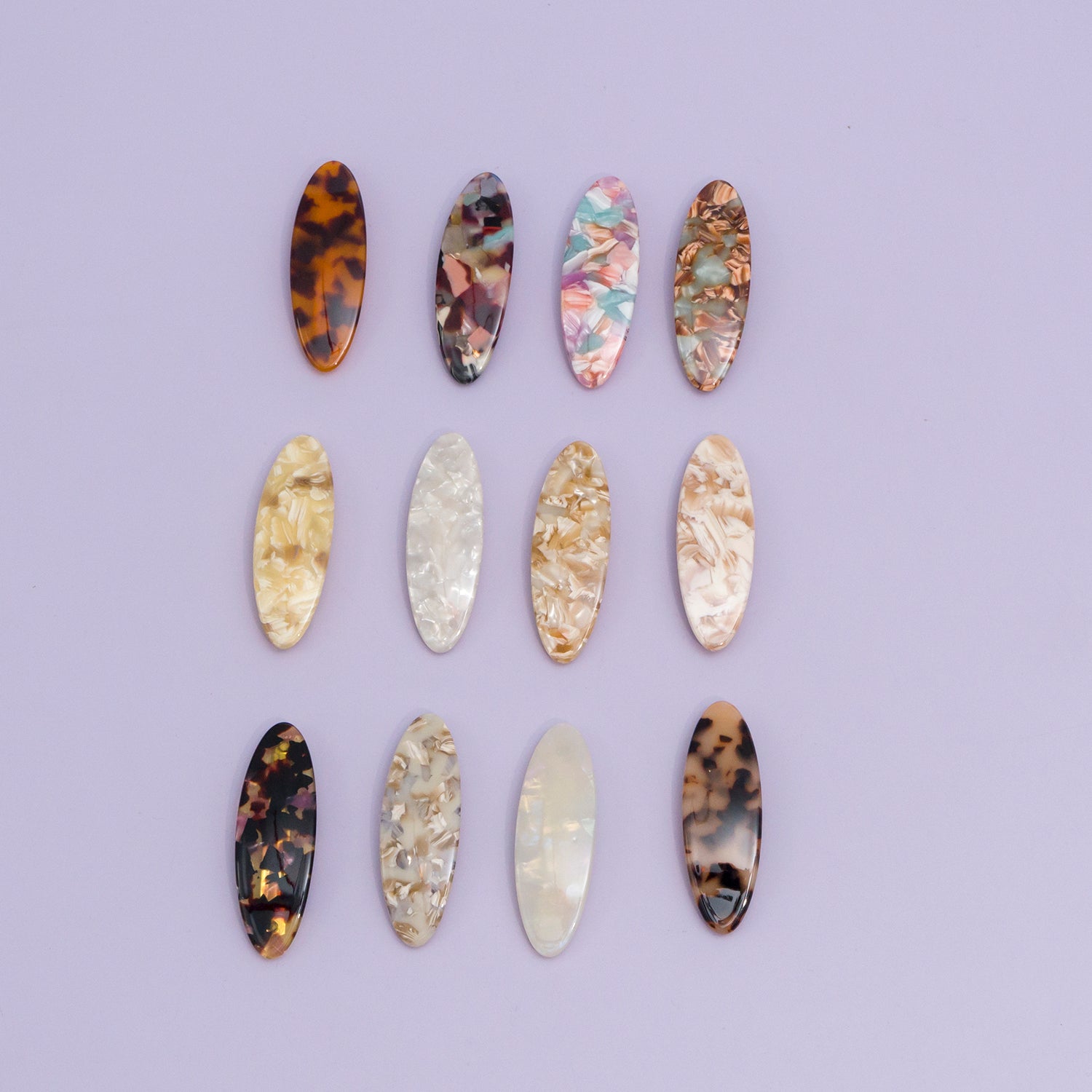 Marble Finish barrettes - UBK2887