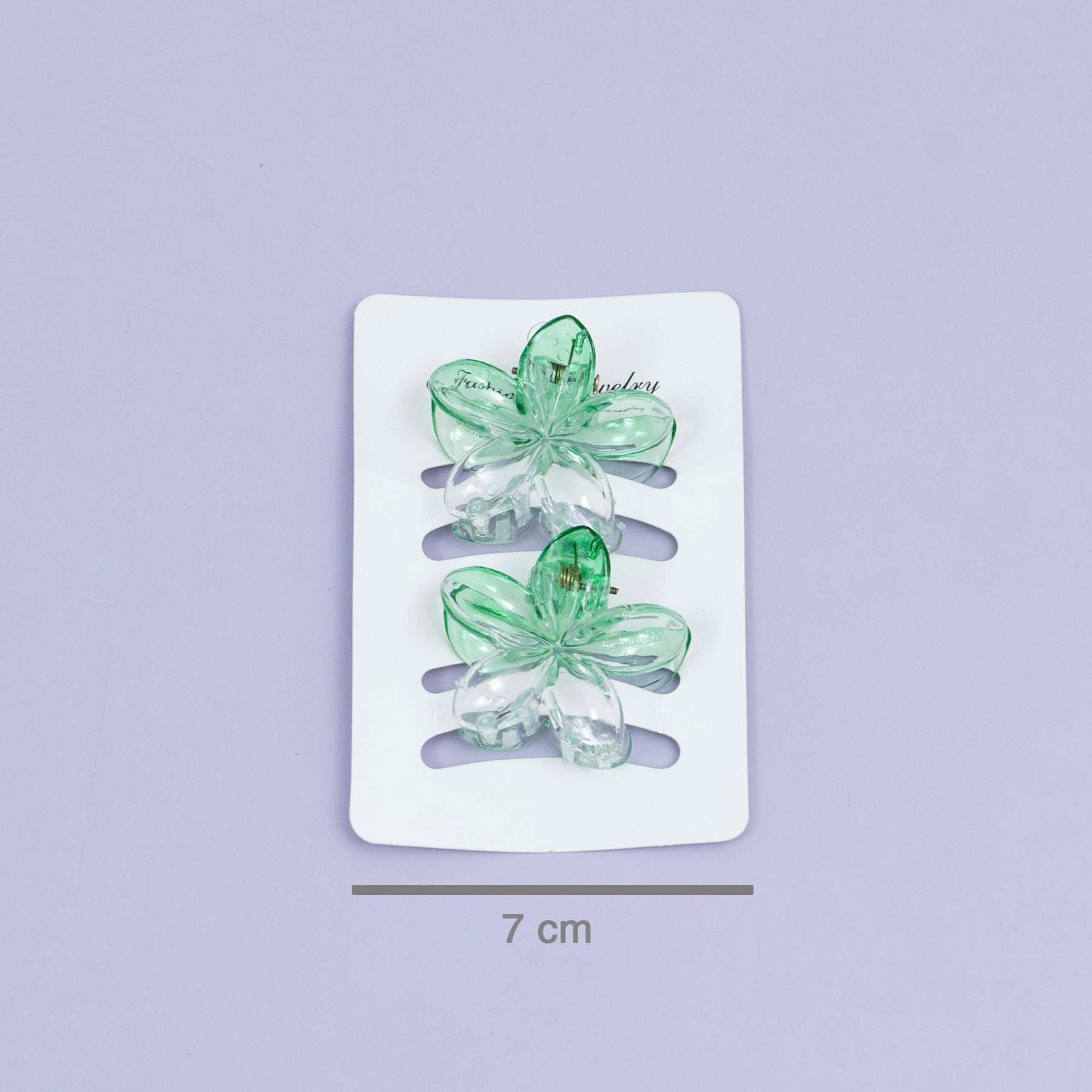 Transparent Dual-Tone Flower Hair Claw (Set of 2) – UBK3785