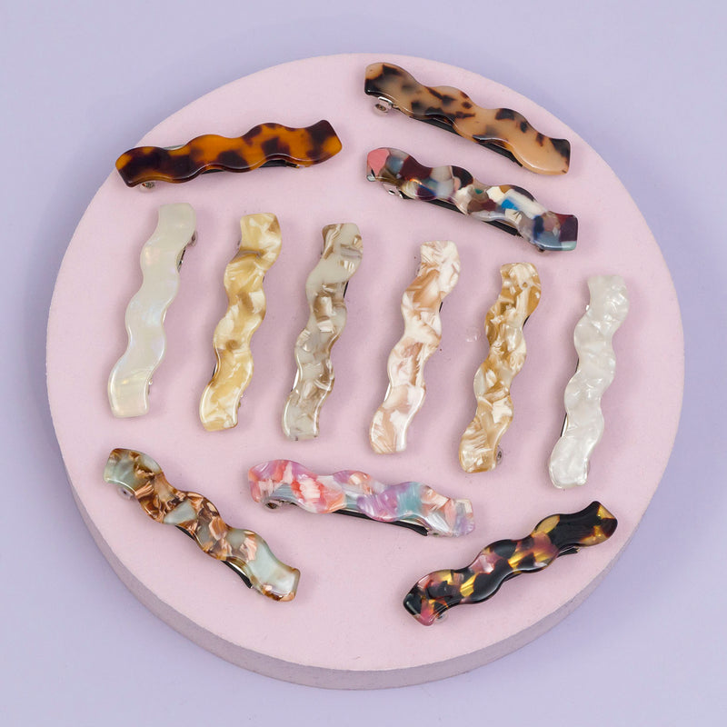 Marble Finish barrettes - UBK2888