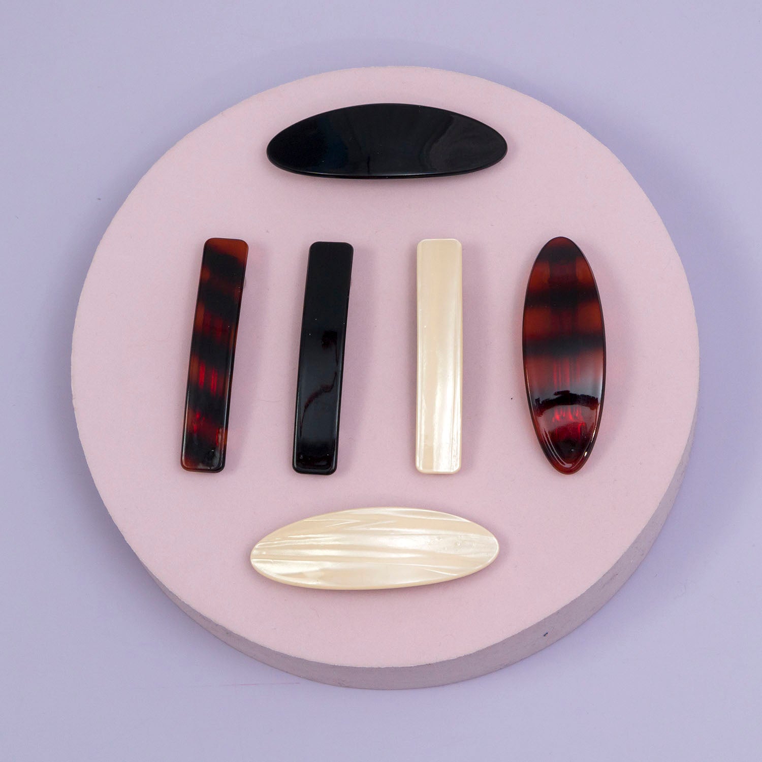 Marble Finish barrettes - UBK2889