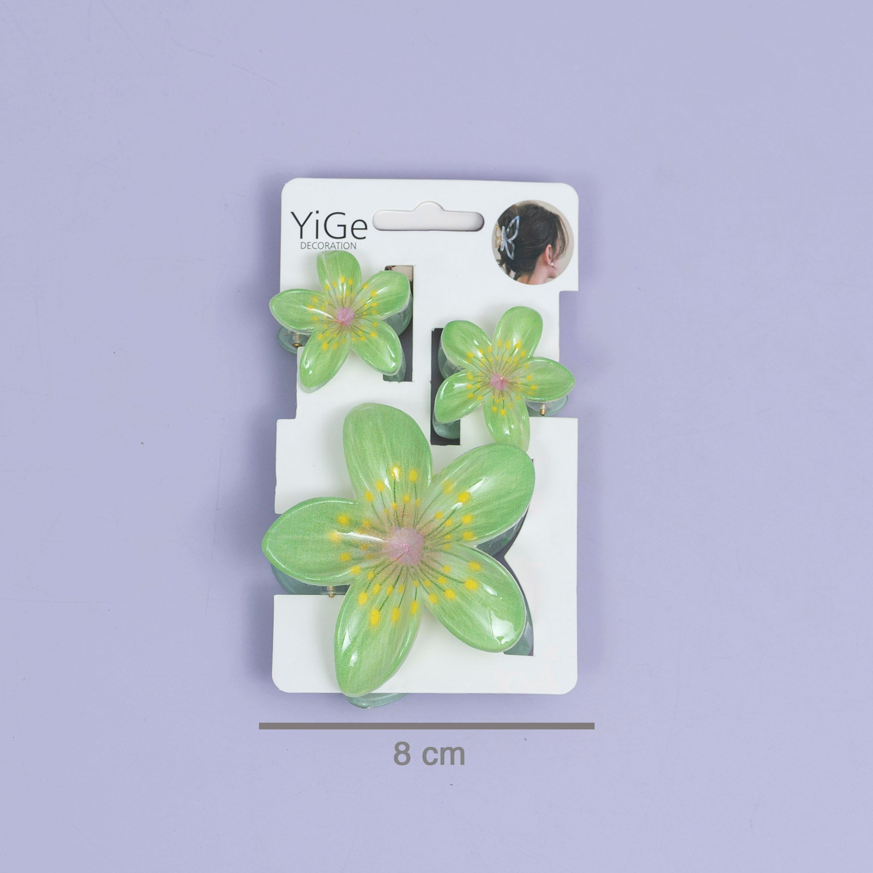 Handpainted Floral Hair Claw Set – UBK3790