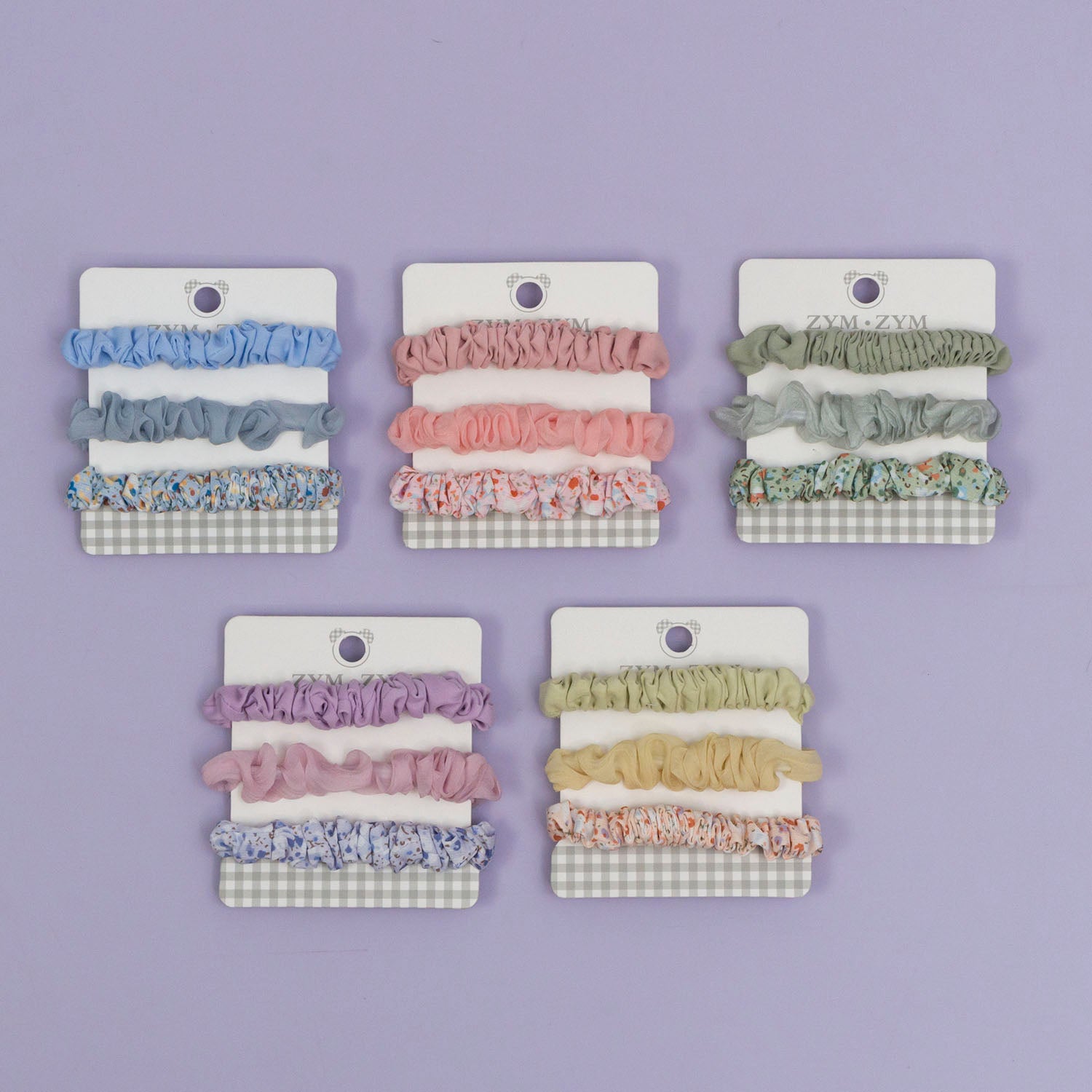 Slim hair scrunchies (Set of 3)  - UBK2894