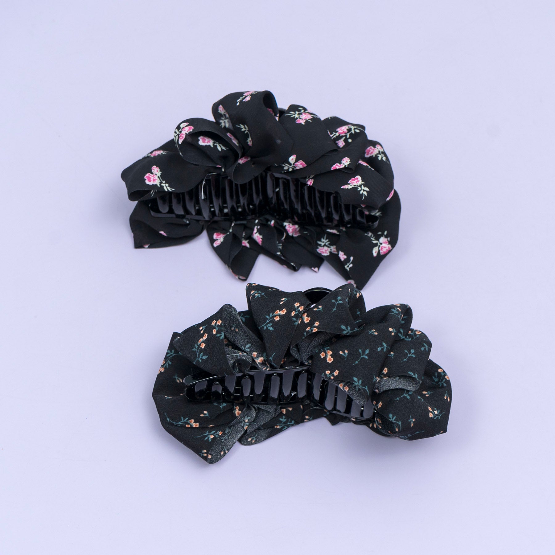 Floral Fabric Oversized Hair Claw – UBK3791