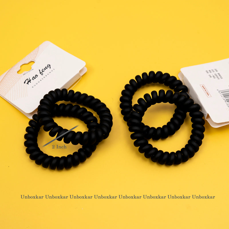 Trendy Matt Spiral Hair ties ( Pack of 2 ) - UBK1837