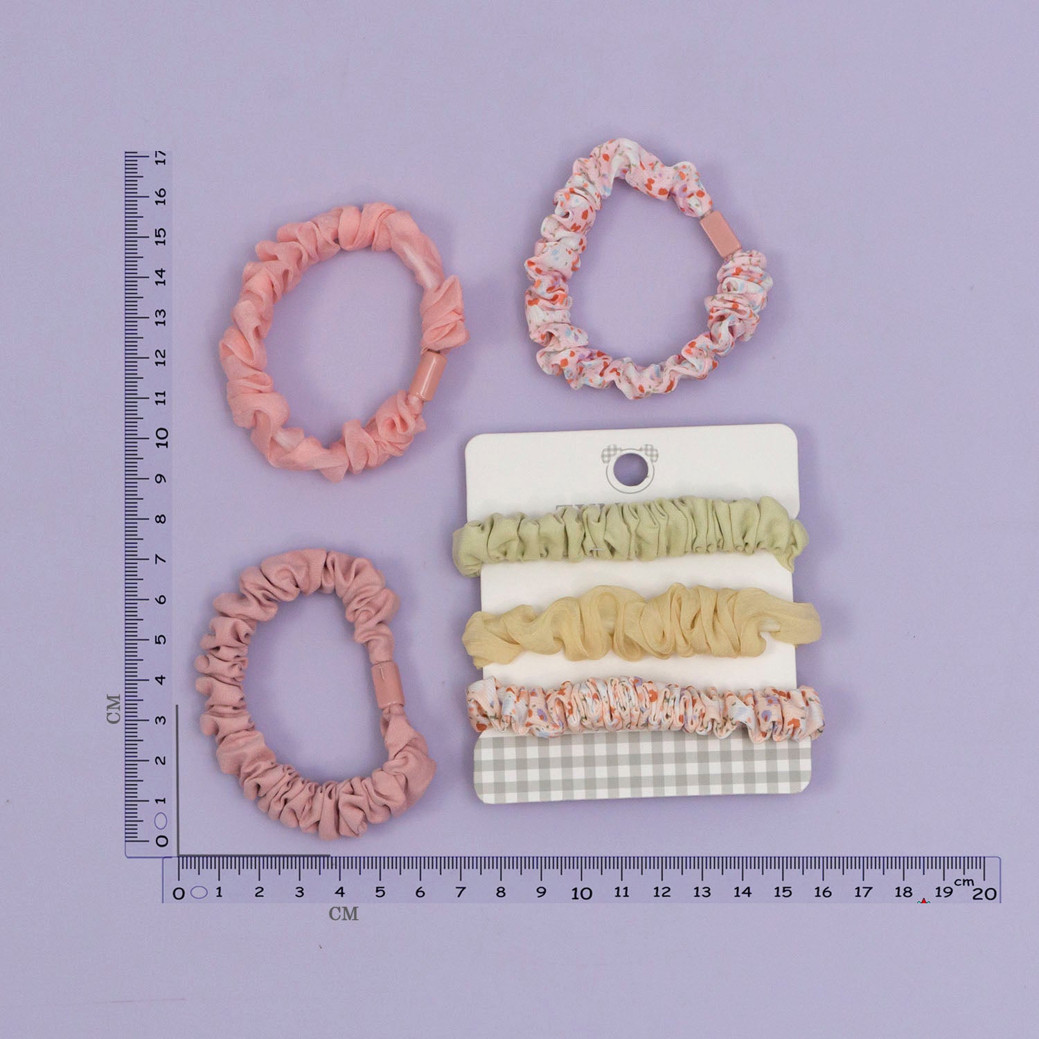 Slim hair scrunchies (Set of 3)  - UBK2894