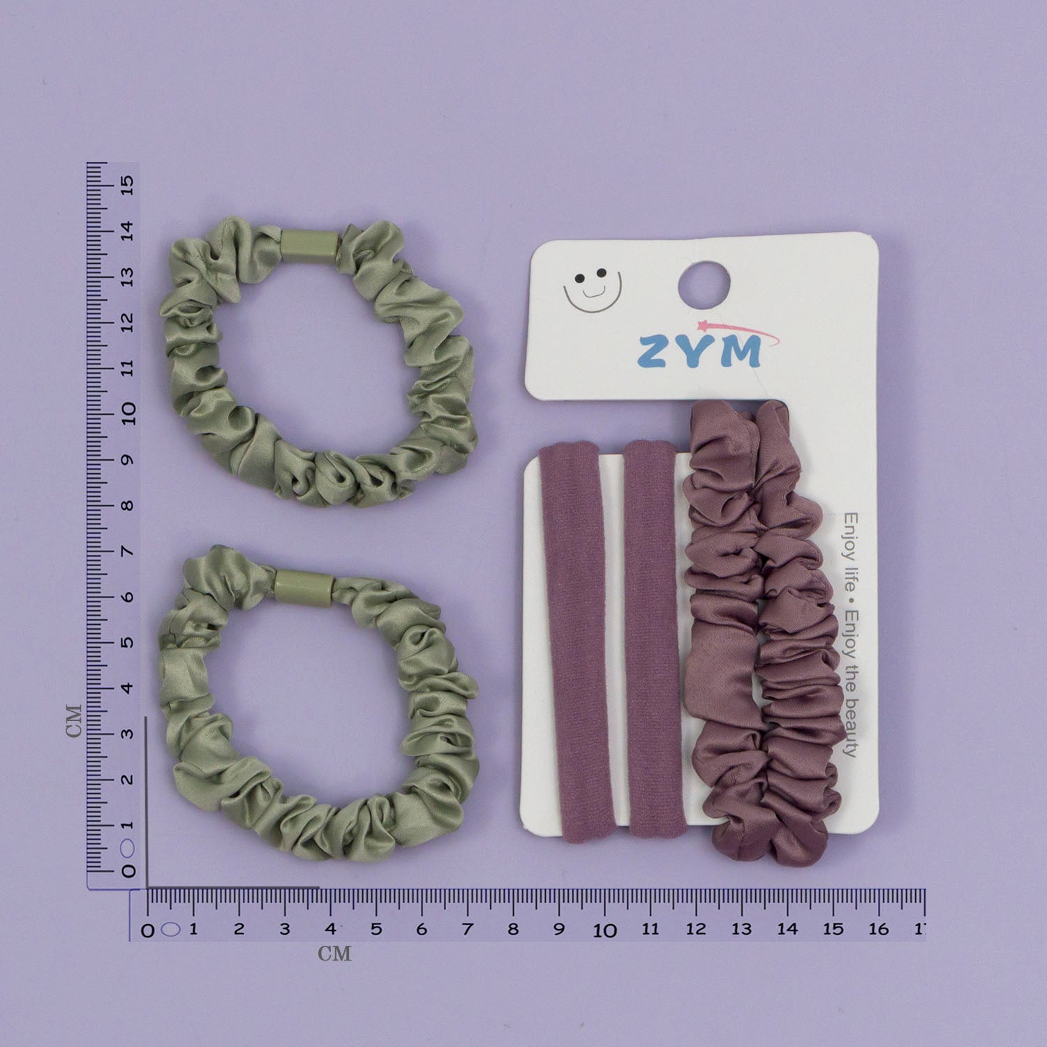 Slim hair scrunchies (Set of 4)  - UBK2895