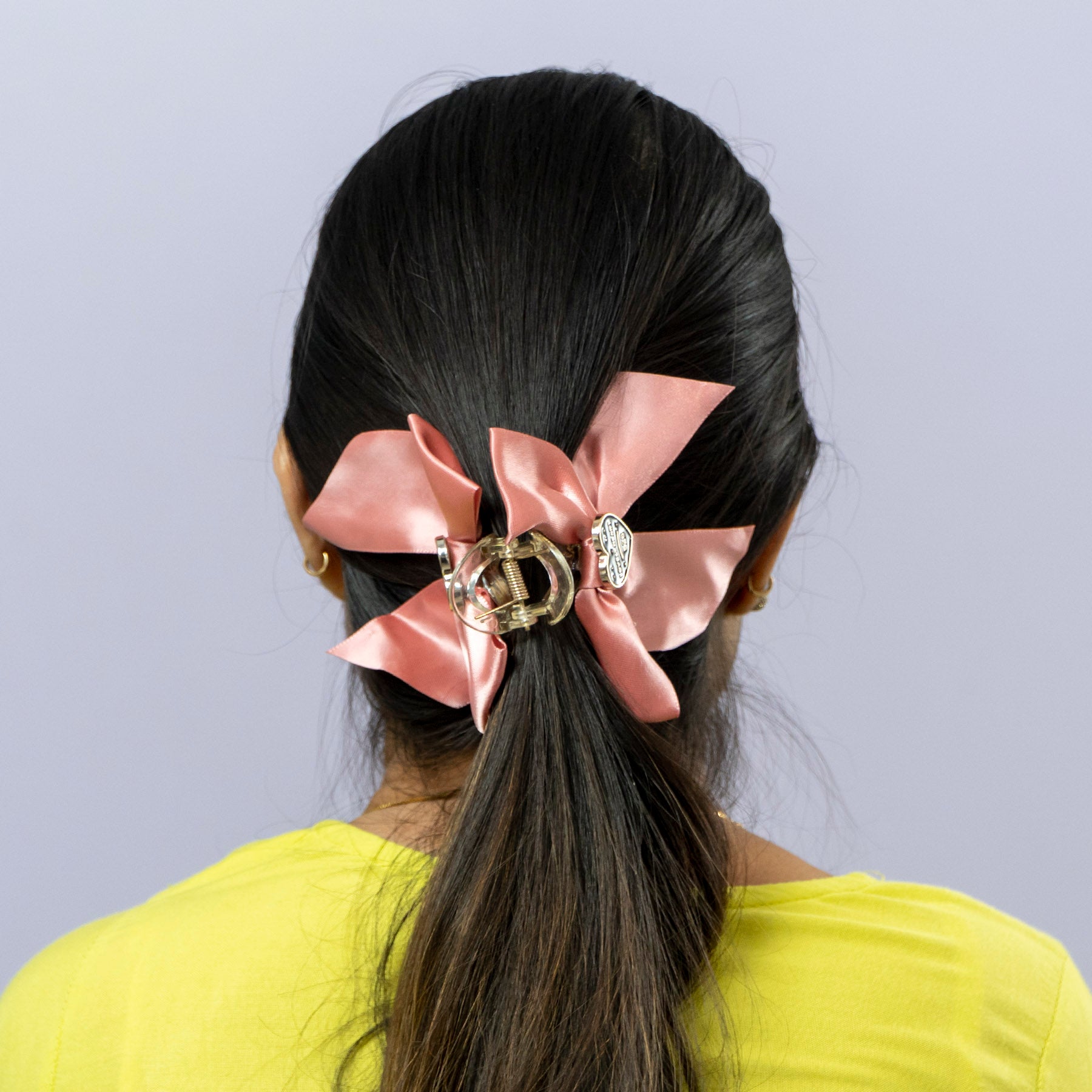 Elegant Satin Bow Hair Claw Clip – UBK3570