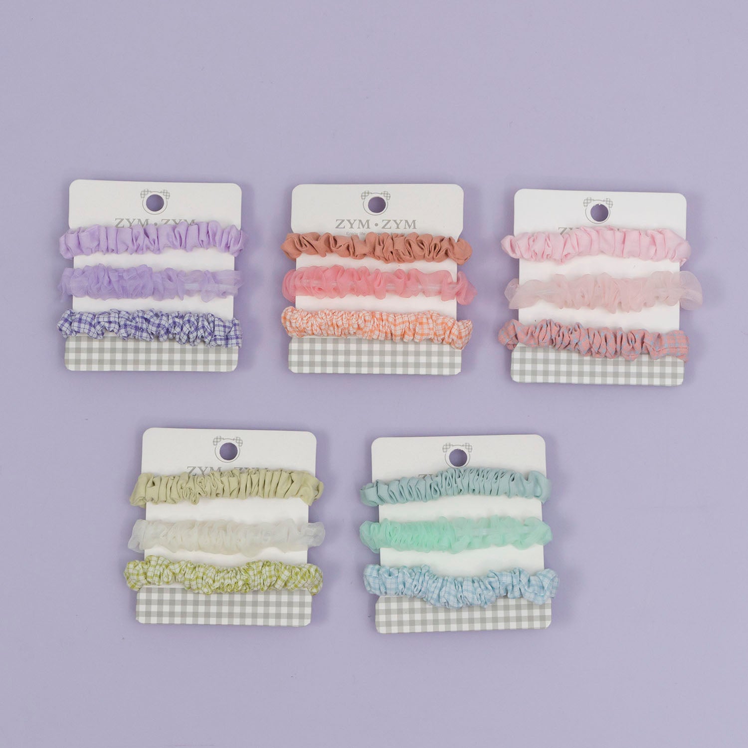 Slim hair scrunchies  (Set of 3)  - UBK2898
