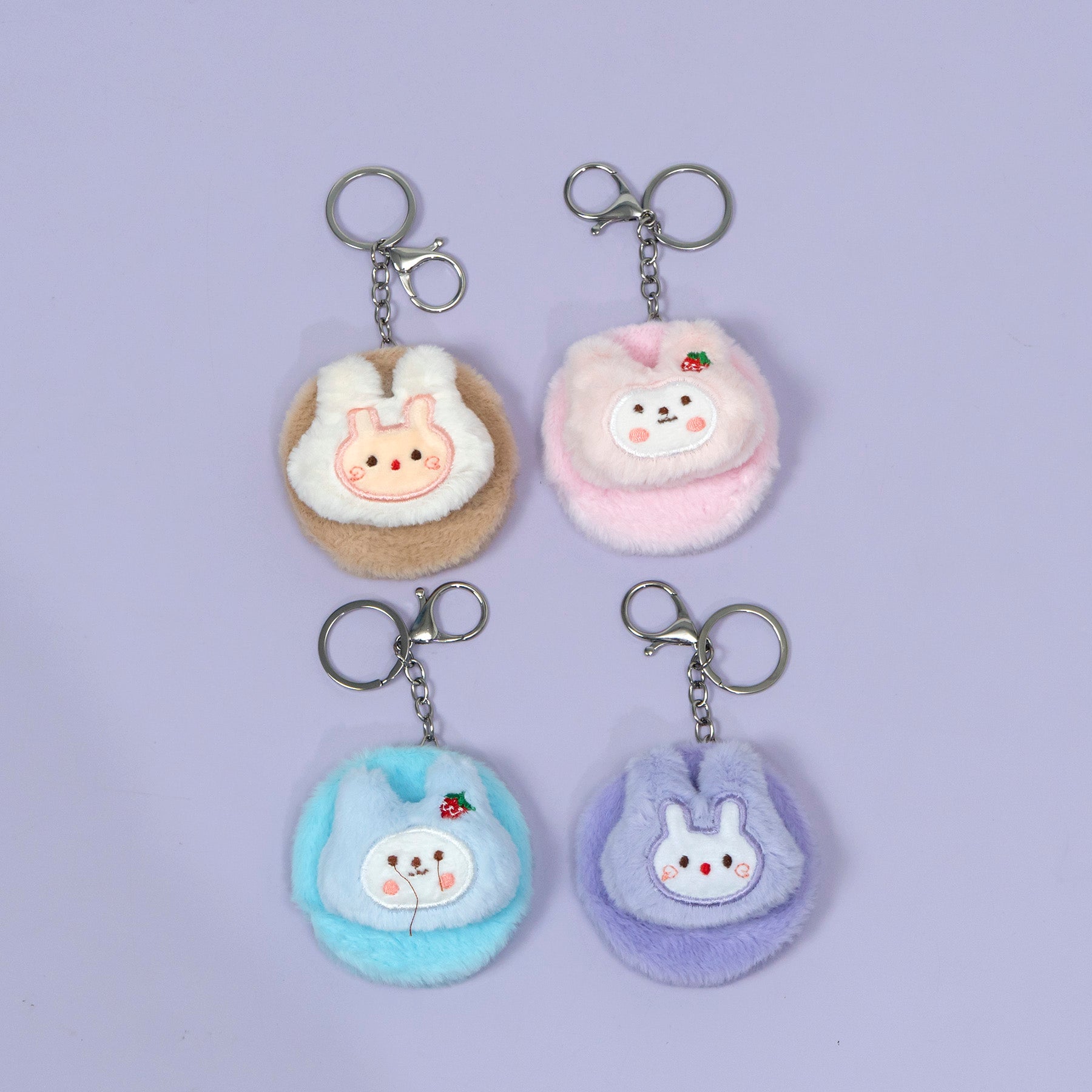 Cute Bunny Plush Keychain Mirror – UBK3459