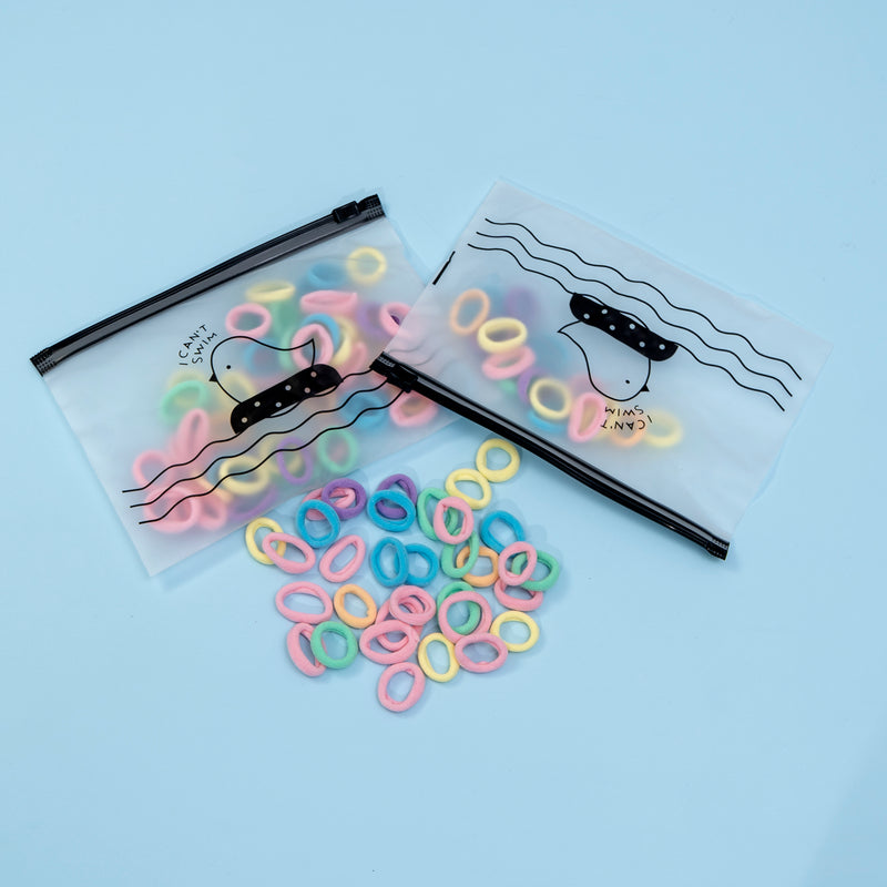 Mini Hair ties (Pack of 50) with zipper bag - UBK2295