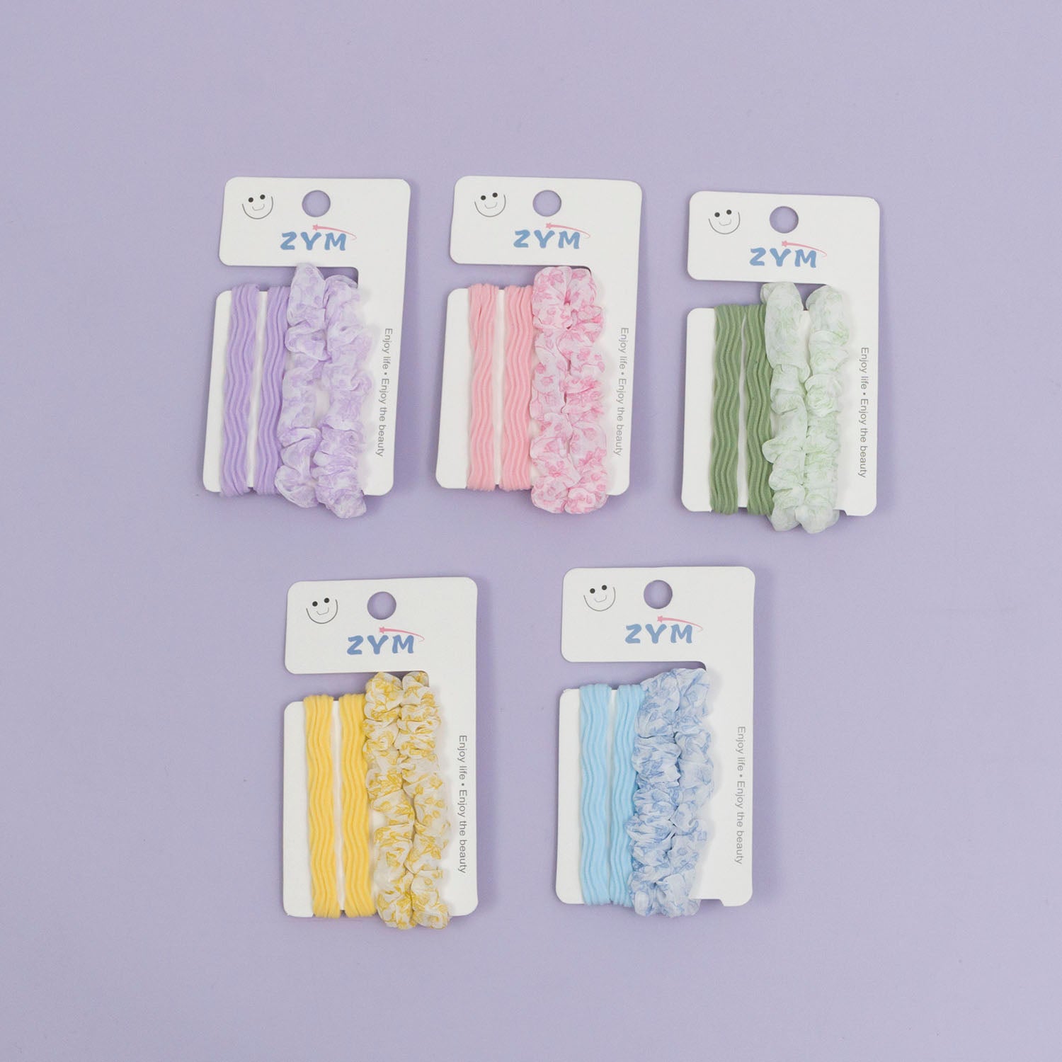 Slim hair scrunchies (Set of 4)  - UBK2896