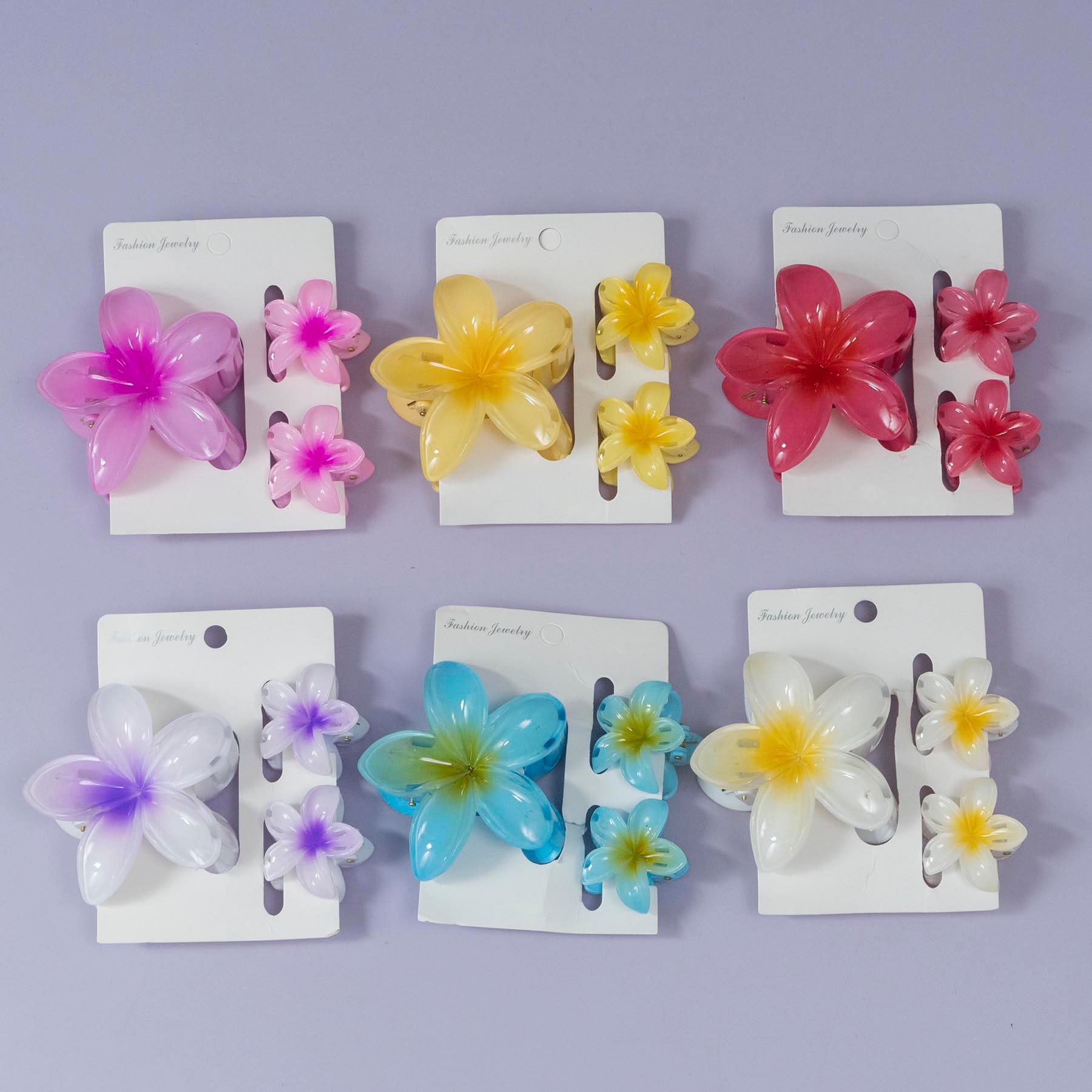 Glossy Plumeria Hair Claw Set – UBK3324