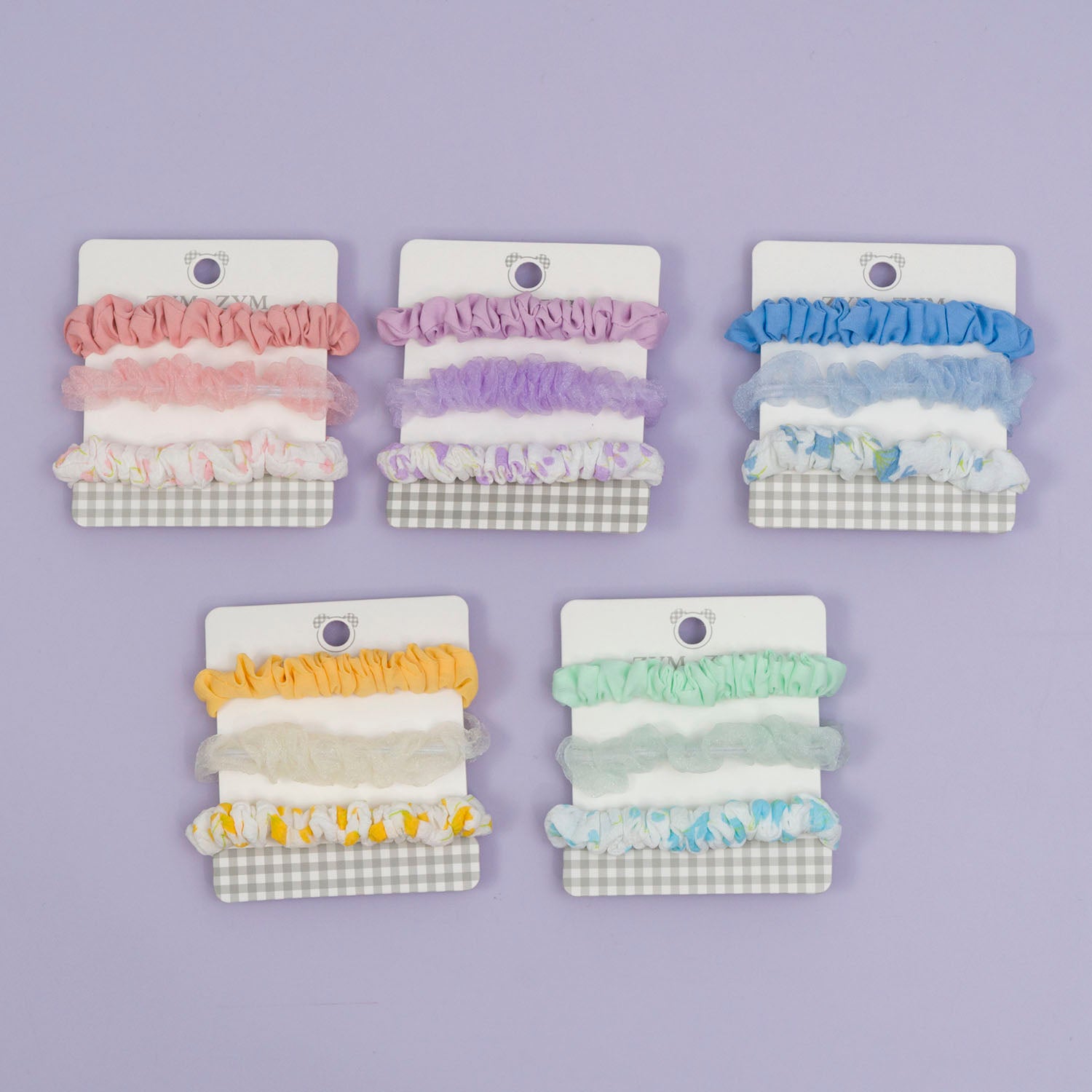 Slim hair scrunchies  (Set of 3)  - UBK2900