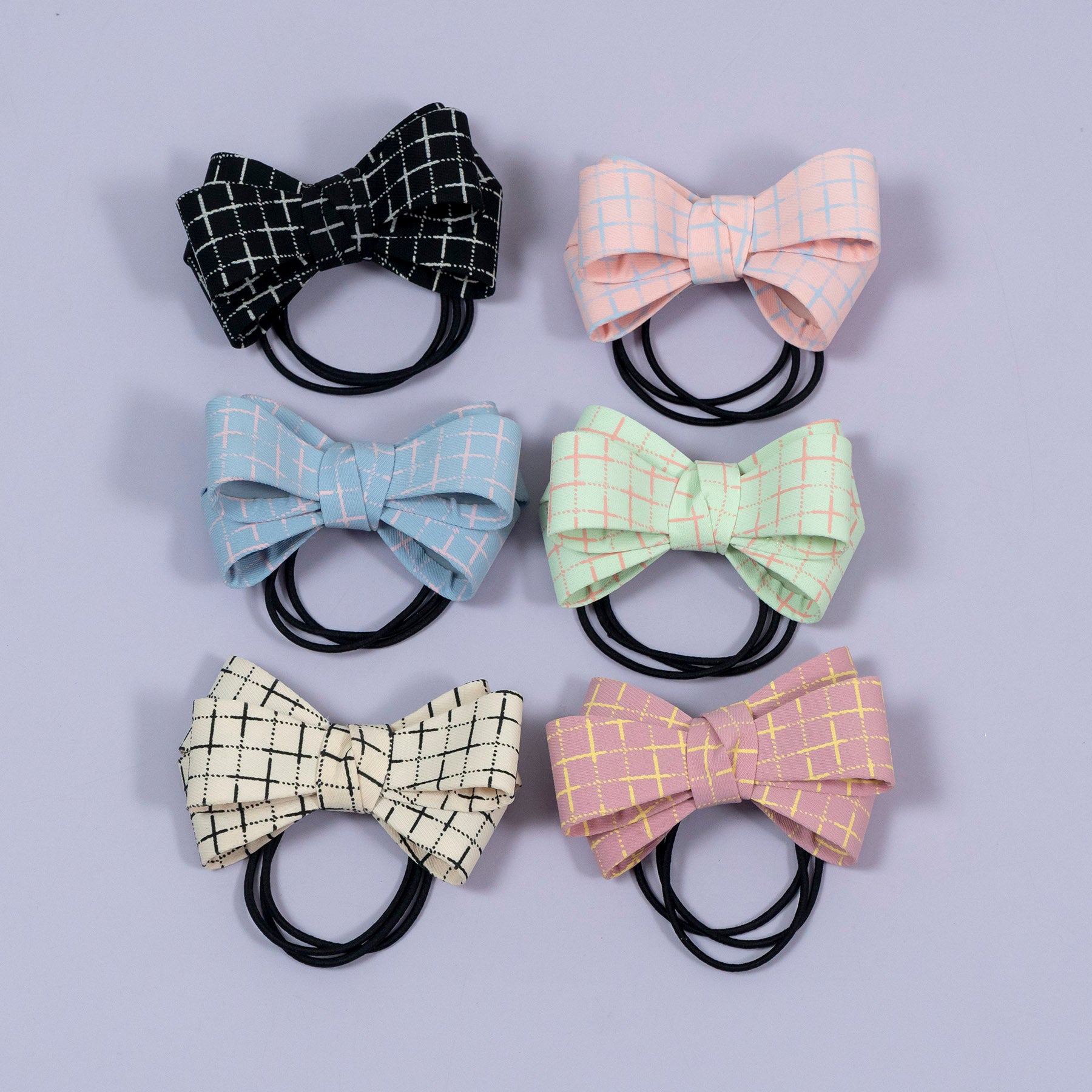 Checked Bow Hair Tie – UBK3577