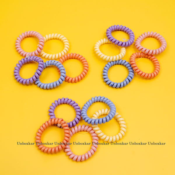 Trendy Spiral Hair ties ( Pack of 5 ) - UBK1845