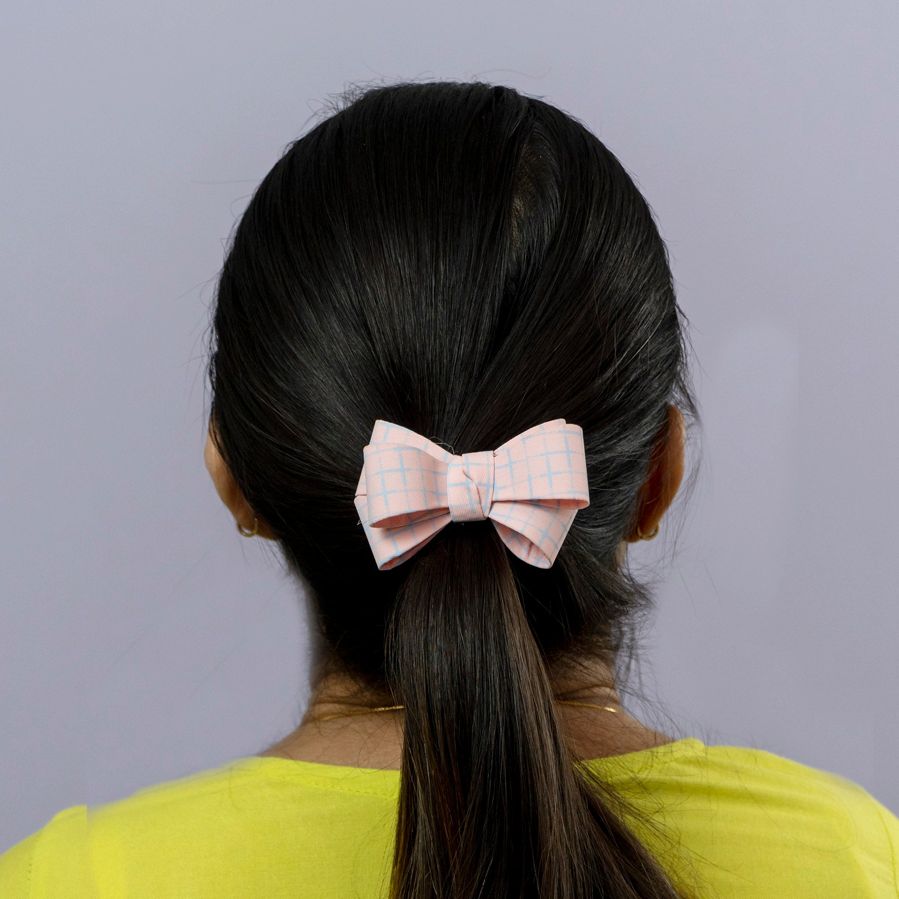 Checked Bow Hair Tie – UBK3577