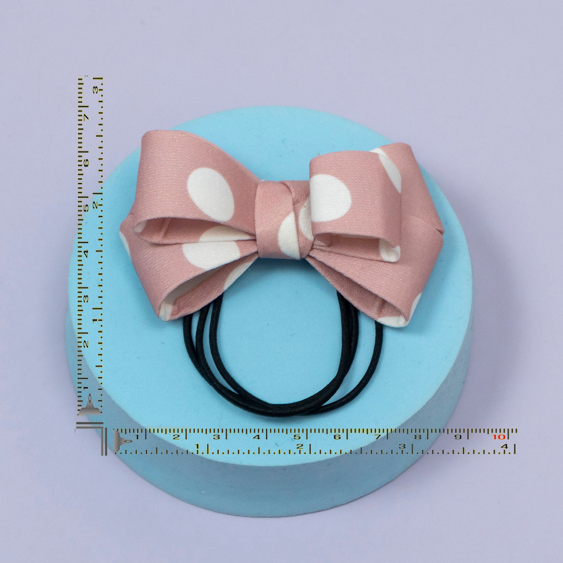 Polka Dot Fabric Bow Hair Tie – UBK3579
