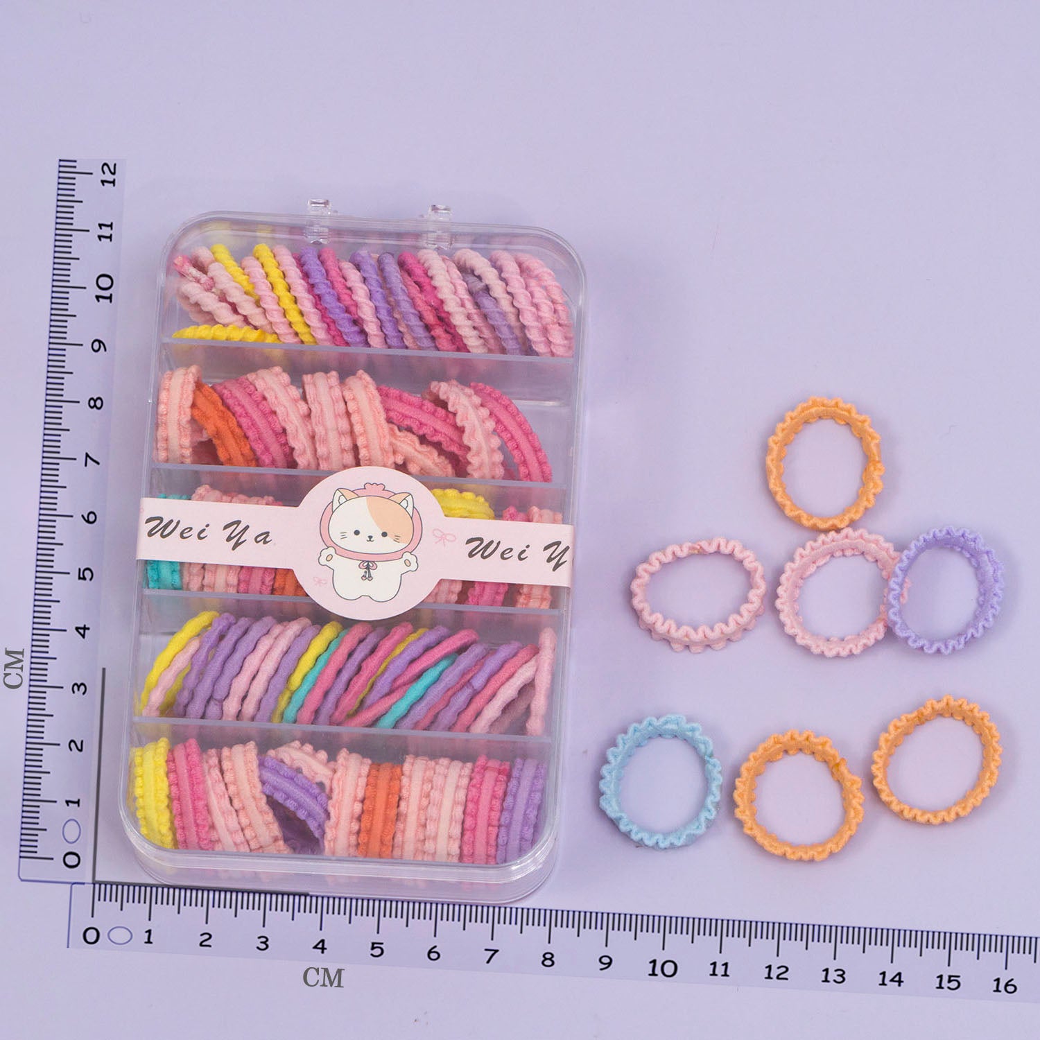 Mini hair ties with case (Set of 100)  - UBK2906