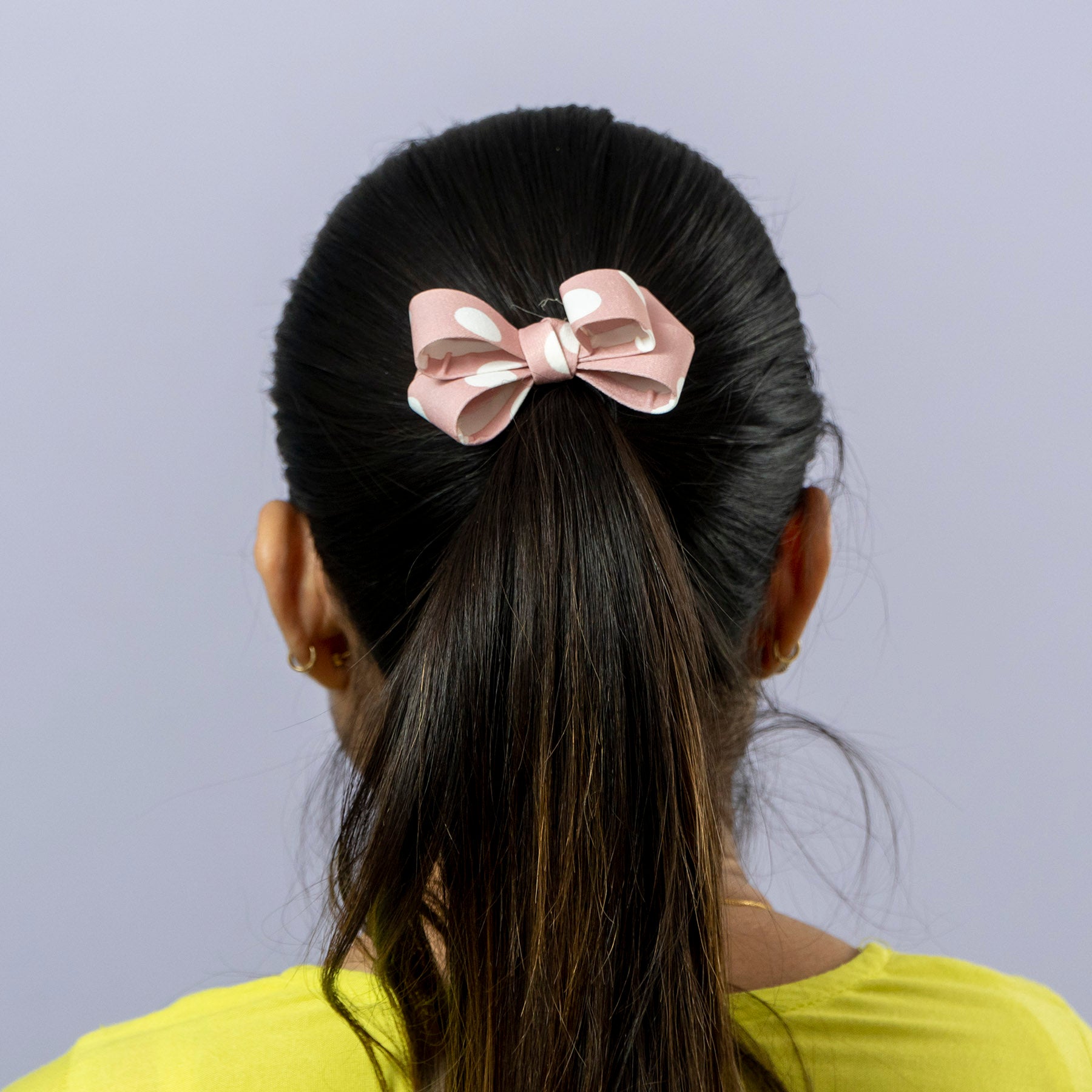 Polka Dot Fabric Bow Hair Tie – UBK3579