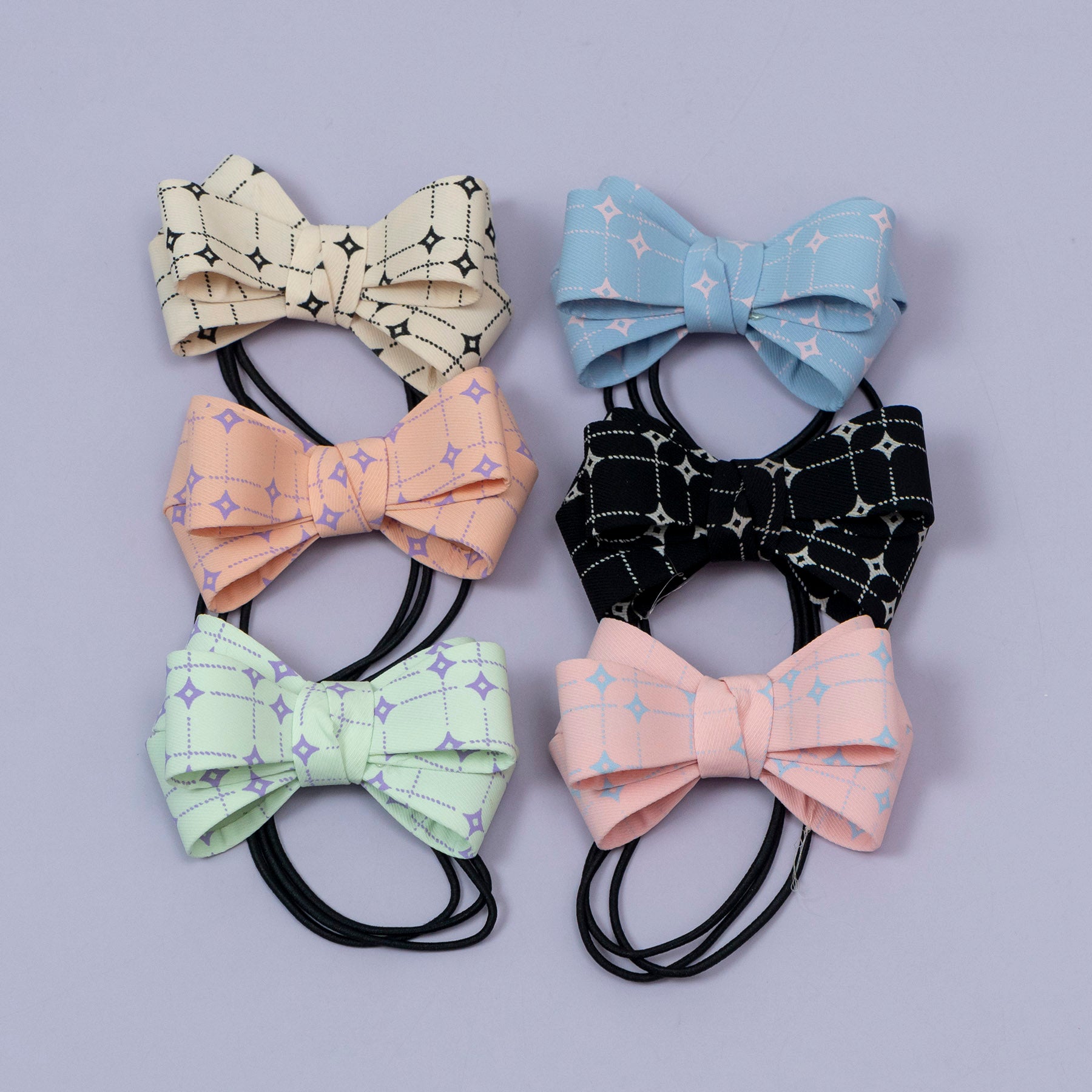 Fabric Bow Hair Rubber – UBK3582