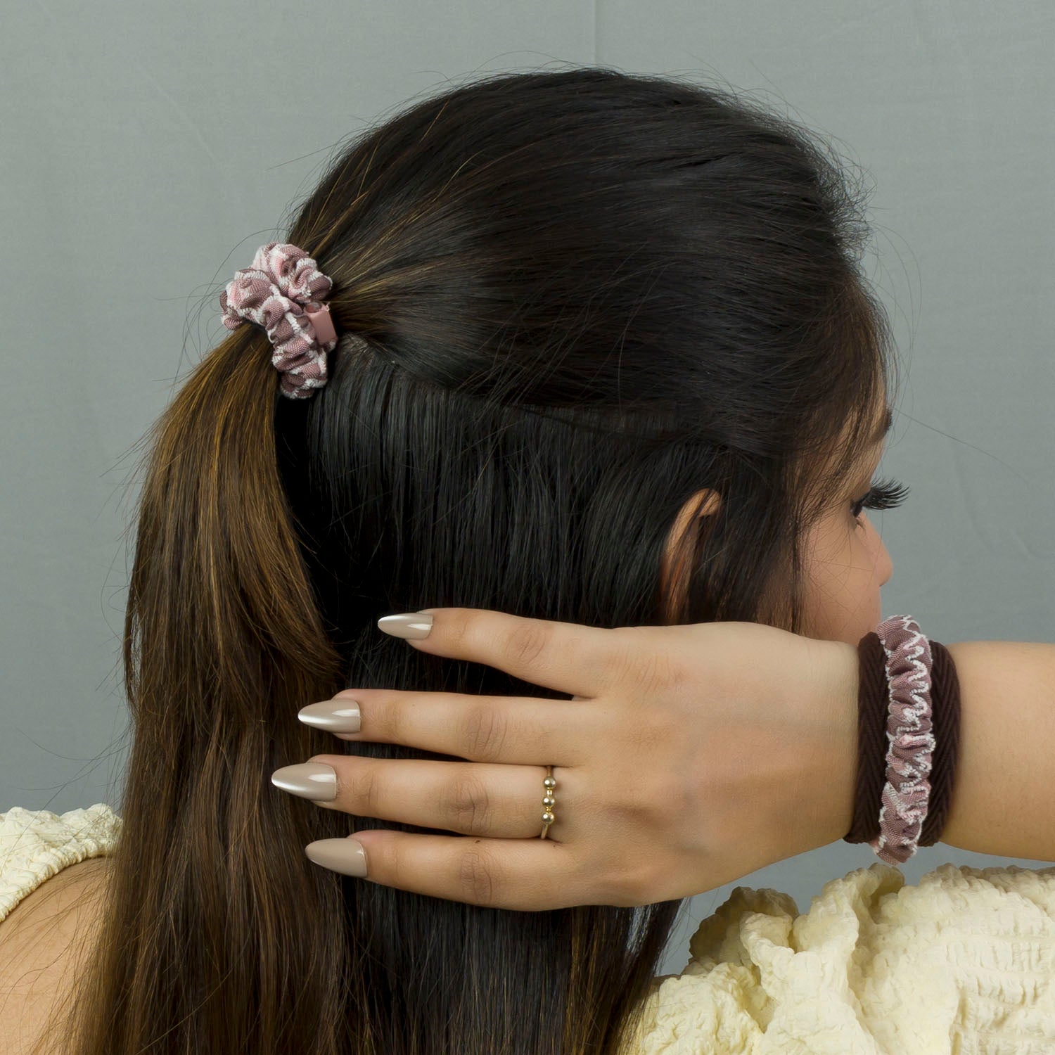 Slim hair scrunchies  (Set of 4)  - UBK2901