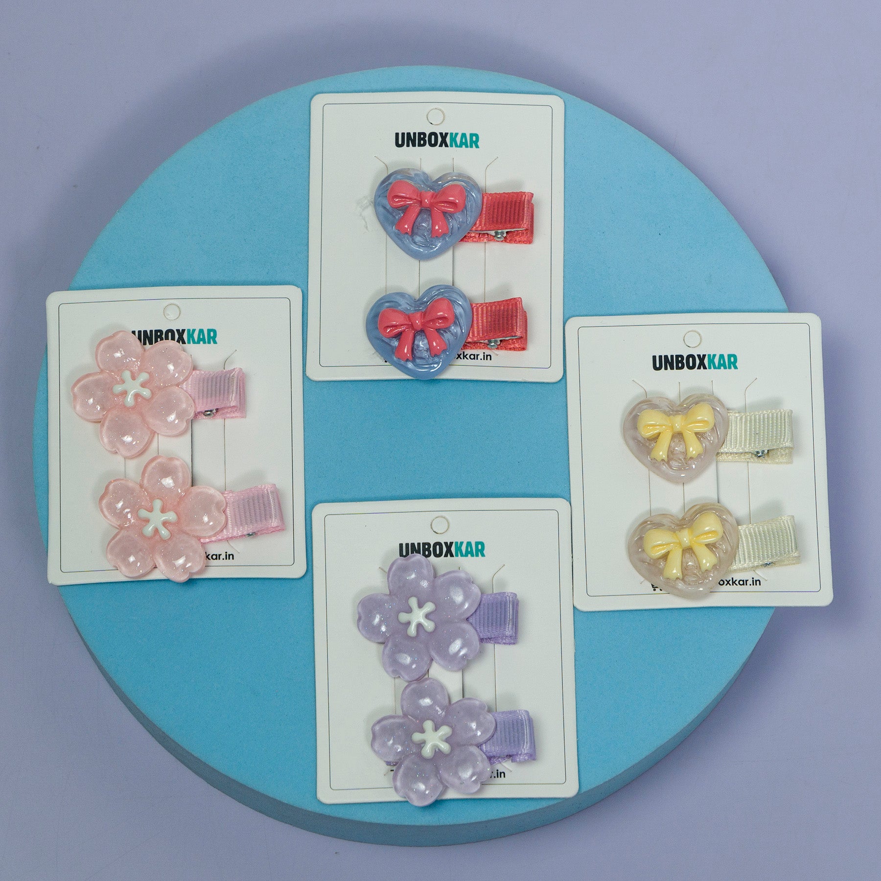 Cute Bow & Flower Hair Clip Set (2 pcs) – UBK3121