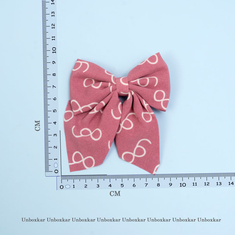 Printed hair bow with Alligator pin - UBK2023