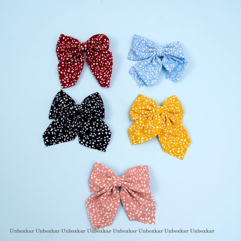 Printed hair bow with Alligator pin - UBK2024