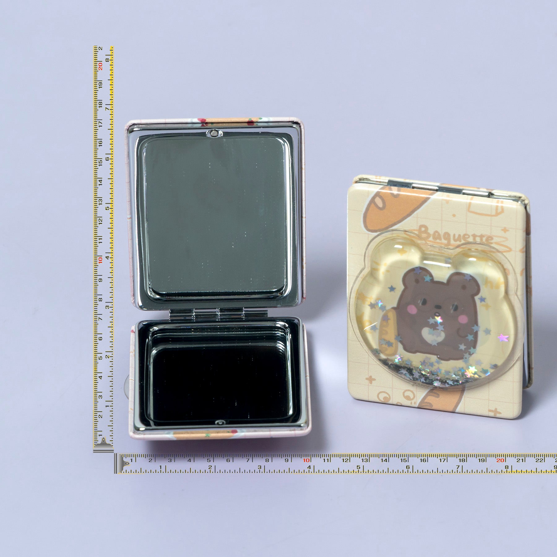 Cute Bread & Pasta Bear Pocket Mirror – UBK3371