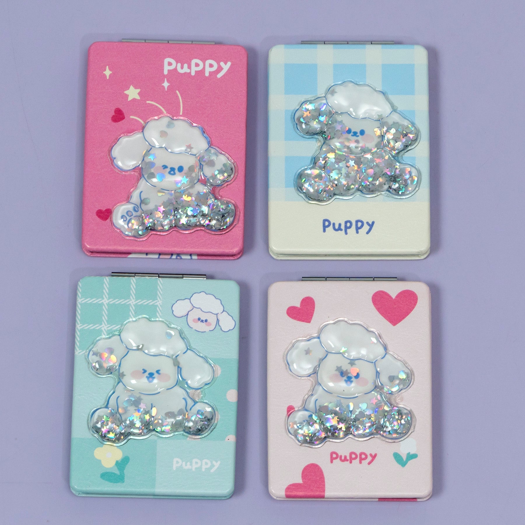 Puppy Glitter Compact Mirror – UBK3472