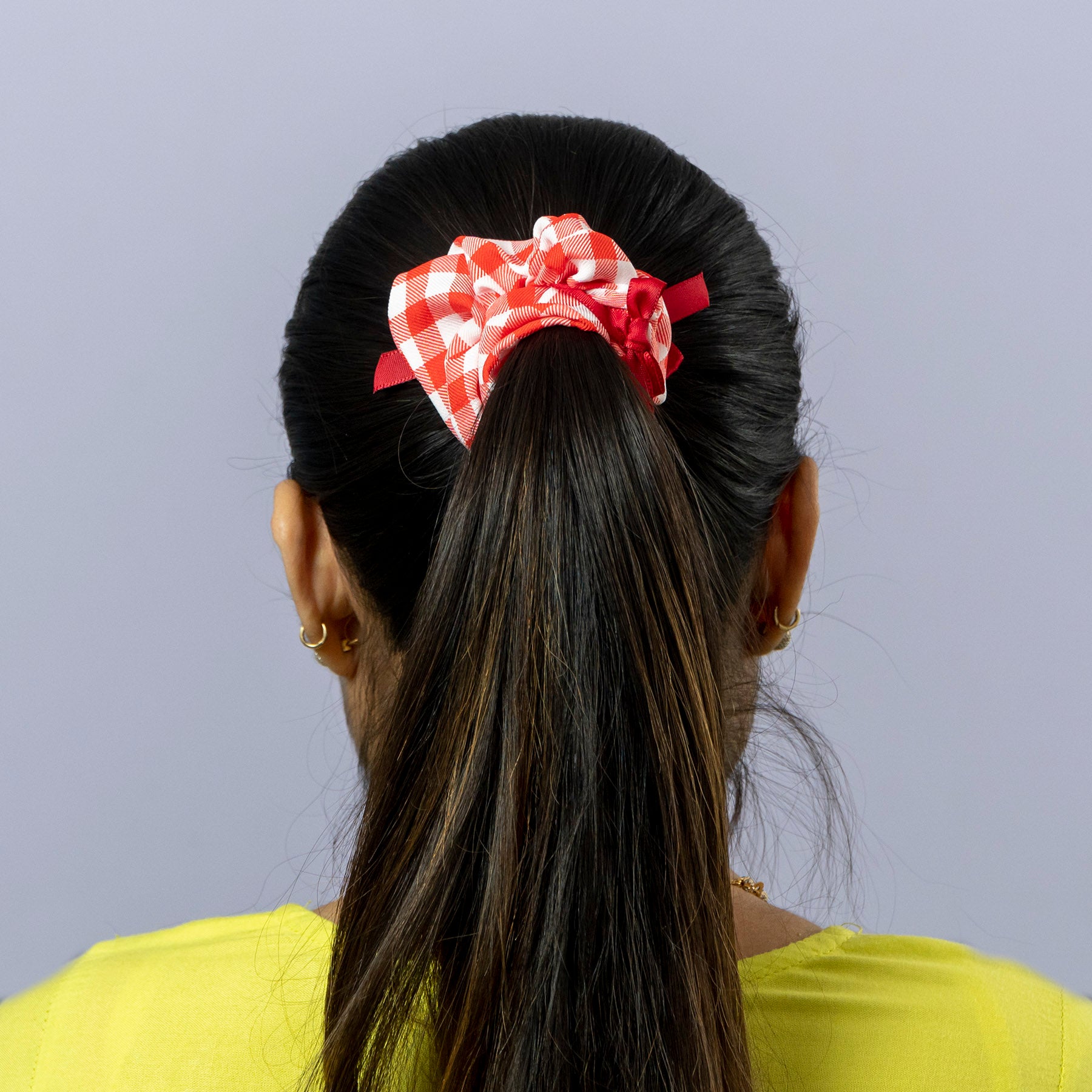 Classic Checkered Bow Scrunchie Set – UBK3587