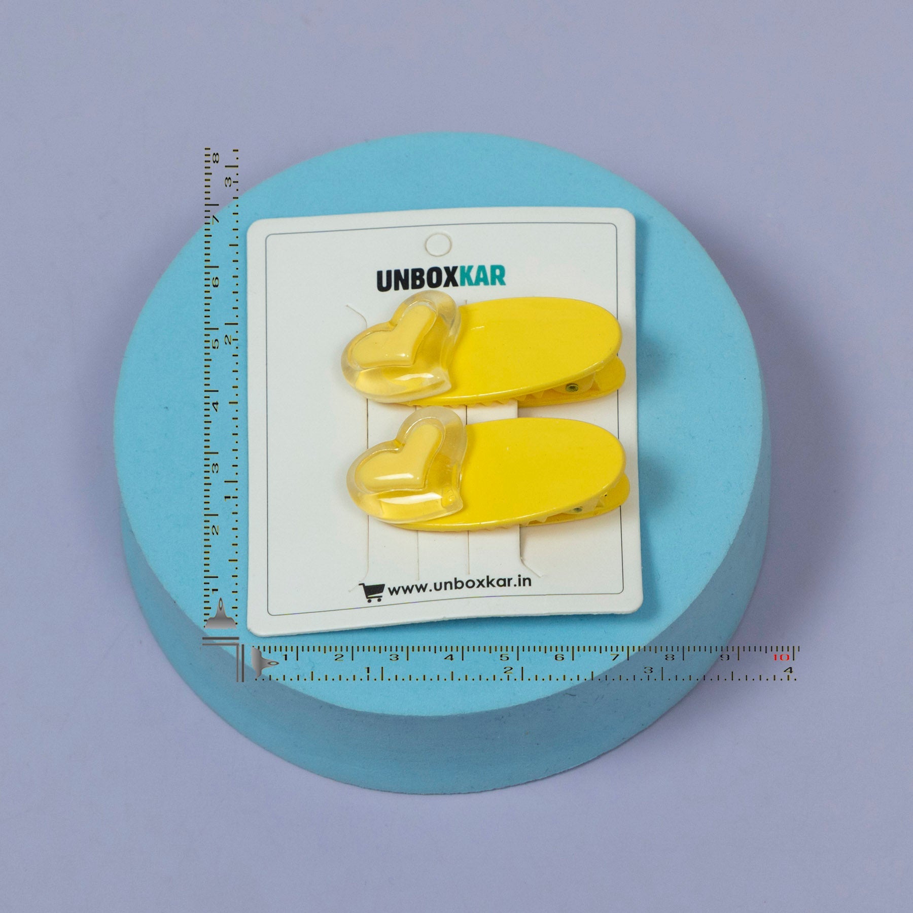 Heart Accent Oval Hair Clip Set – UBK3589