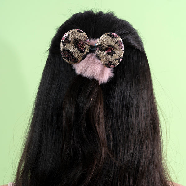 Fur bow scrunchies - UBK1870