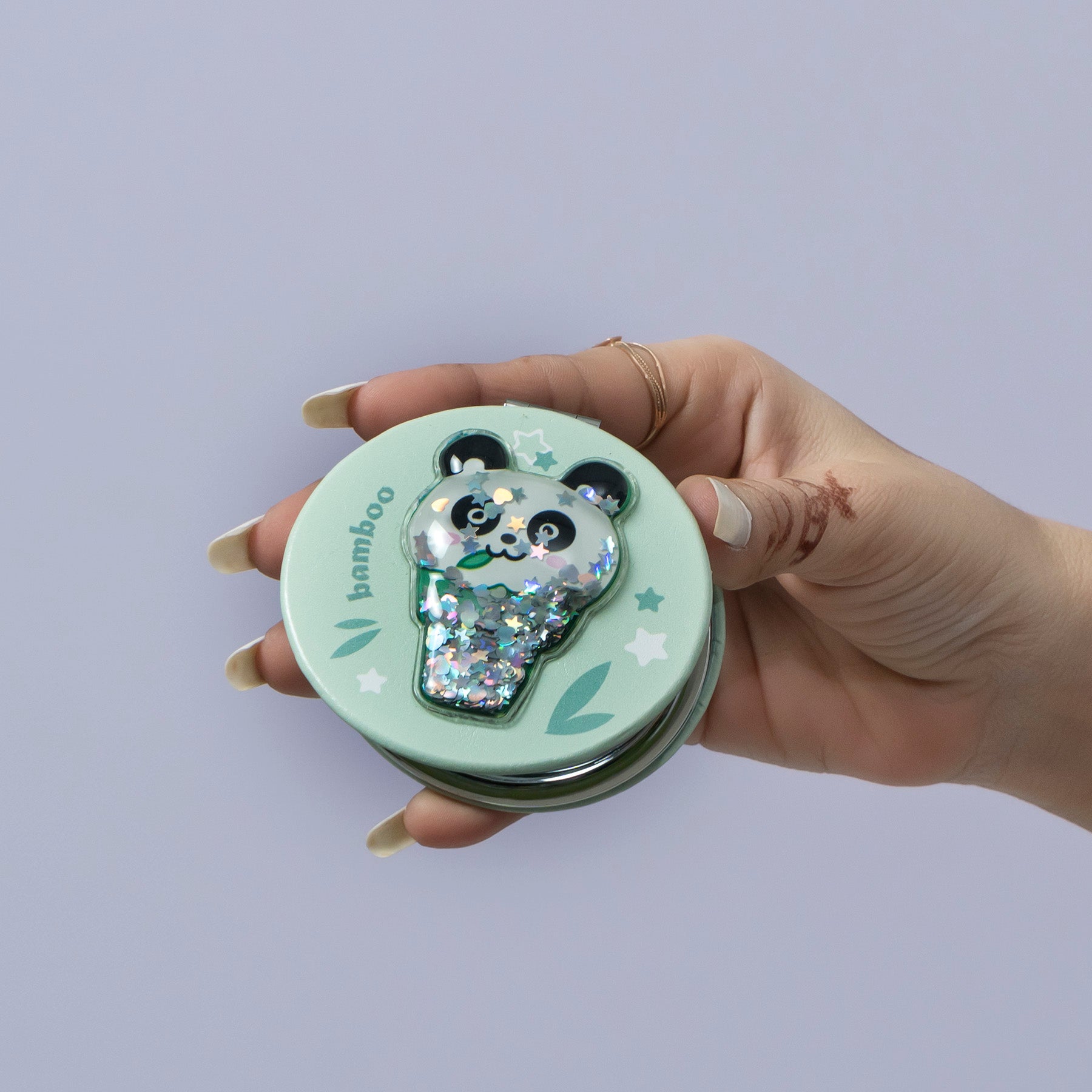 Cute Ice Cream Bear Shaker Pocket Mirror – UBK3478