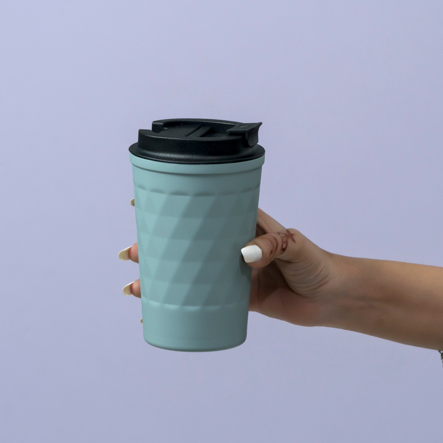 Premium Triangle Texture Stainless Steel Travel Mug – UBK3487